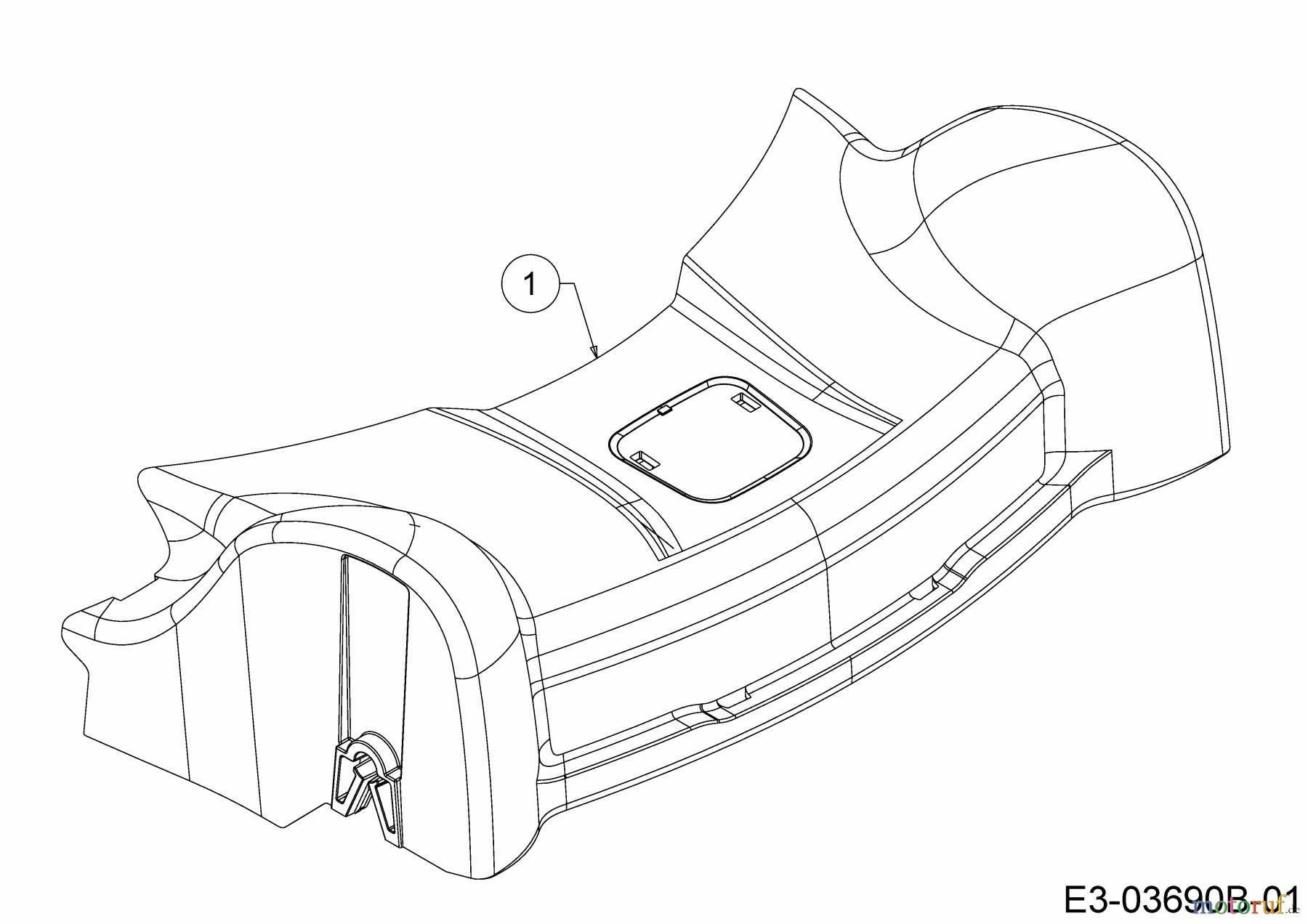 Cub Cadet Motormäher mit Antrieb LM2 DR53 12D-PRKC603 (2019) Abdeckung Vorderachse