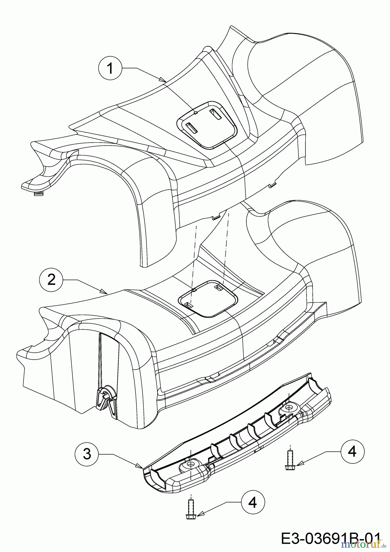  Cub Cadet Motormäher mit Antrieb LM3 DR53S 12BBPVKC603  (2019) Abdeckung Vorderachse
