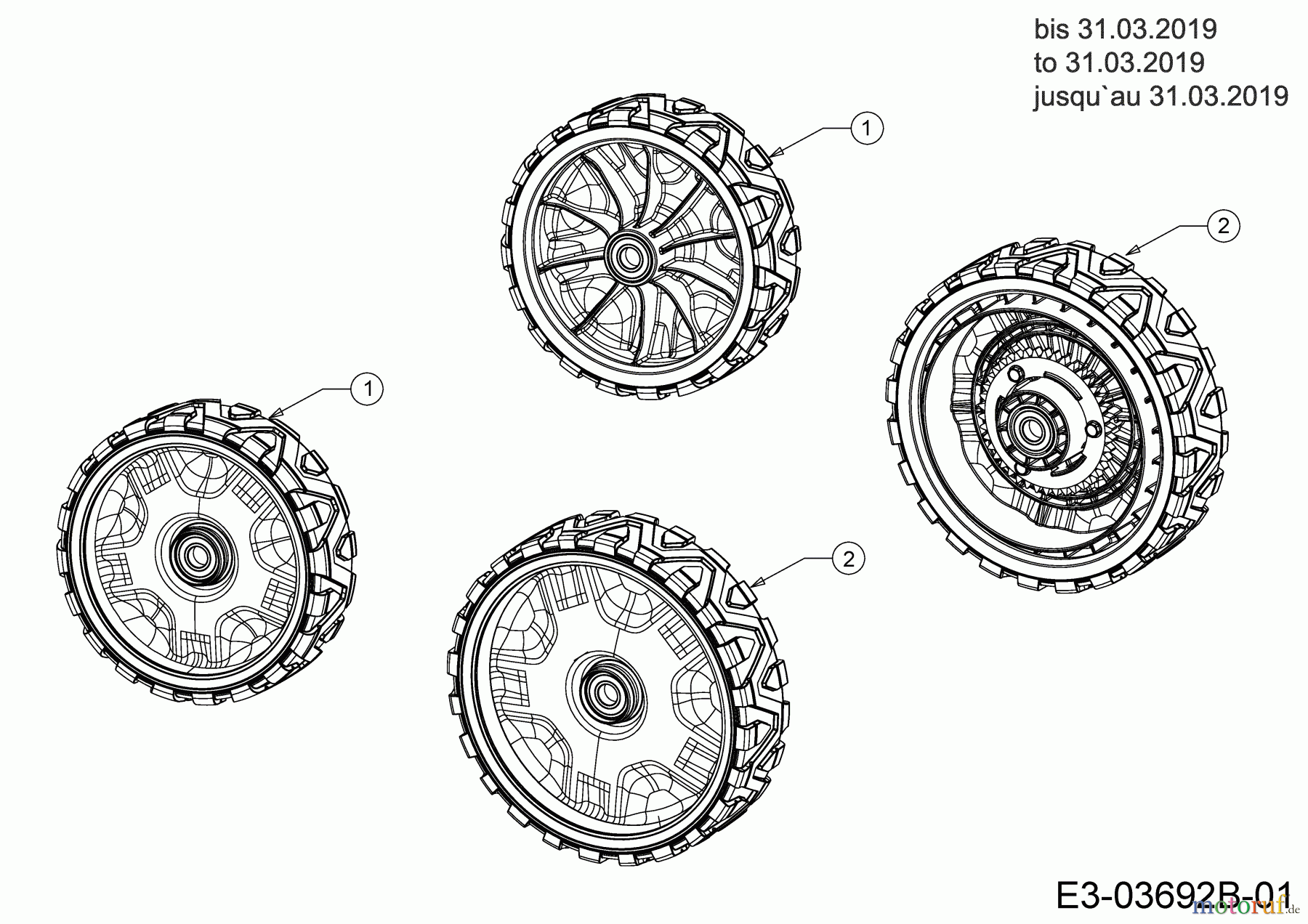  Cub Cadet Motormäher mit Antrieb LM2 DR53S 12BBPQKC603 (2019) Räder bis 31.03.2019