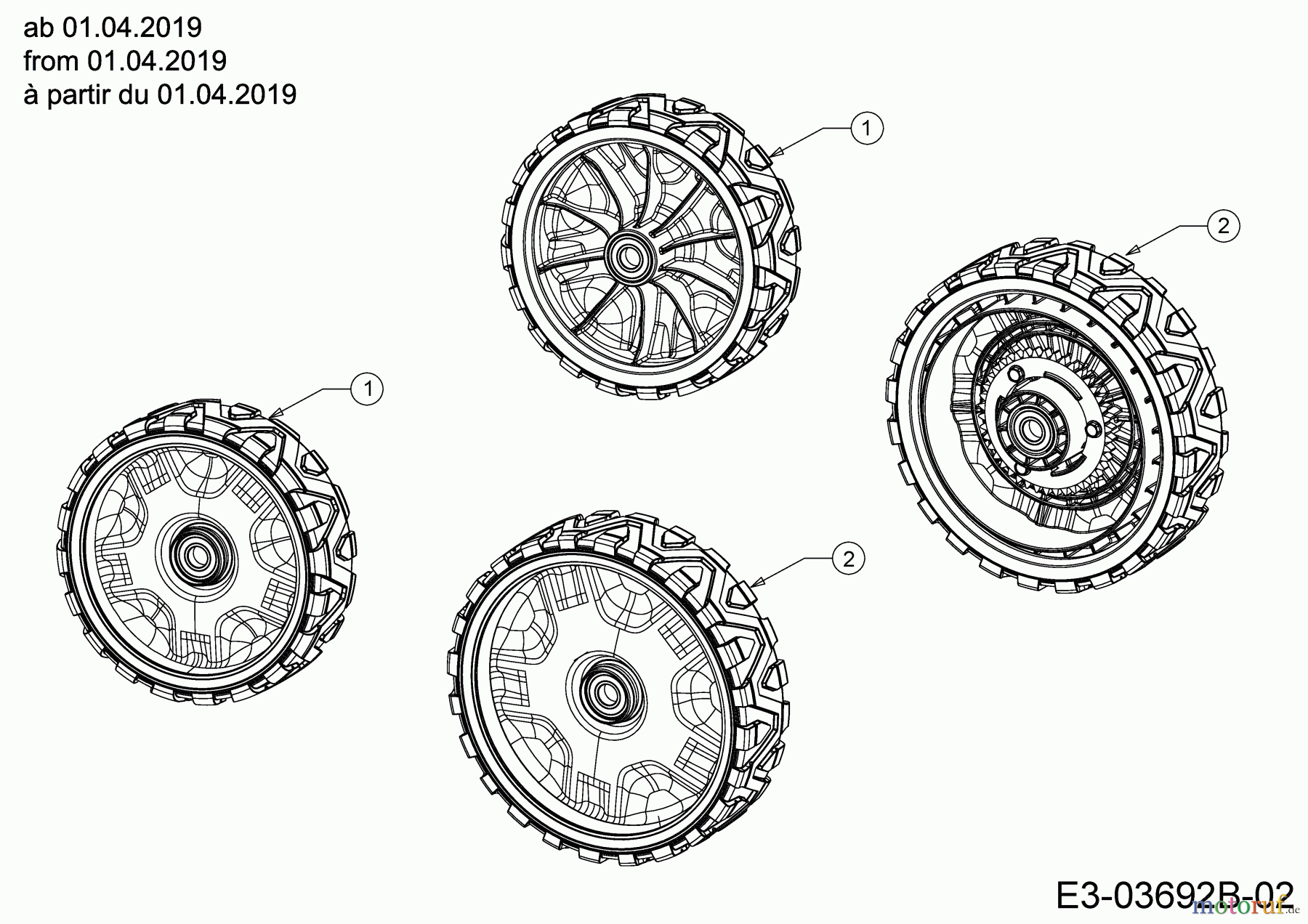  Cub Cadet Motormäher mit Antrieb LM2 DR53S 12BBPQKC603 (2019) Räder ab 01.04.2019