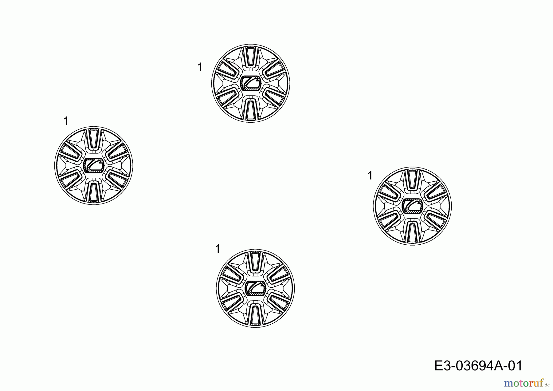  Cub Cadet Motormäher mit Antrieb CC 53 MSPO 12A-A0KC603  (2020) Radkappen