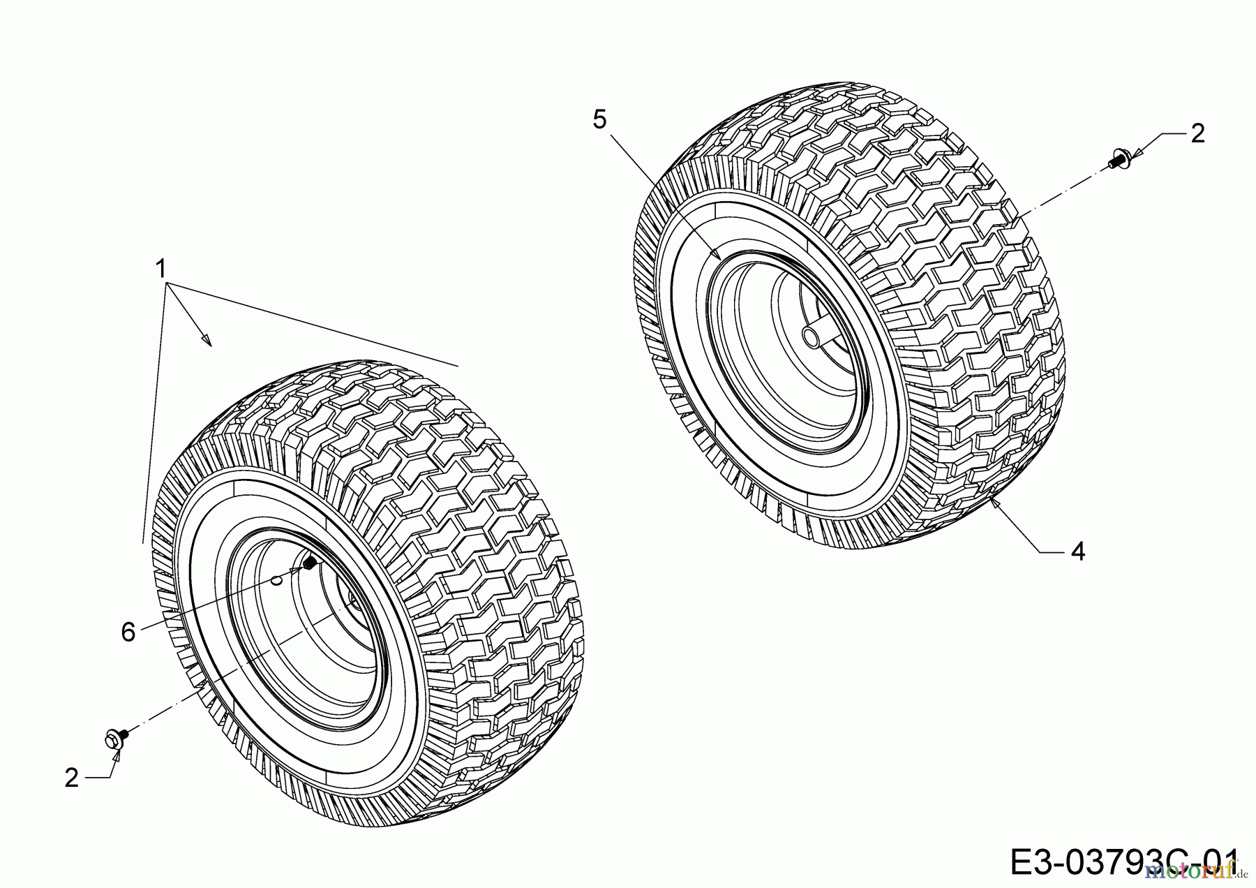 Cub Cadet Rasentraktoren LT1 NS96 13I276DF603 (2020) Räder hinten