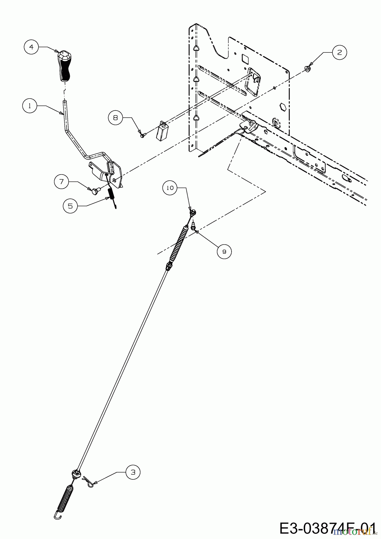 Cub Cadet Rasentraktoren LT1 NR76 13A776DC603 (2019) Mähwerkseinschaltung