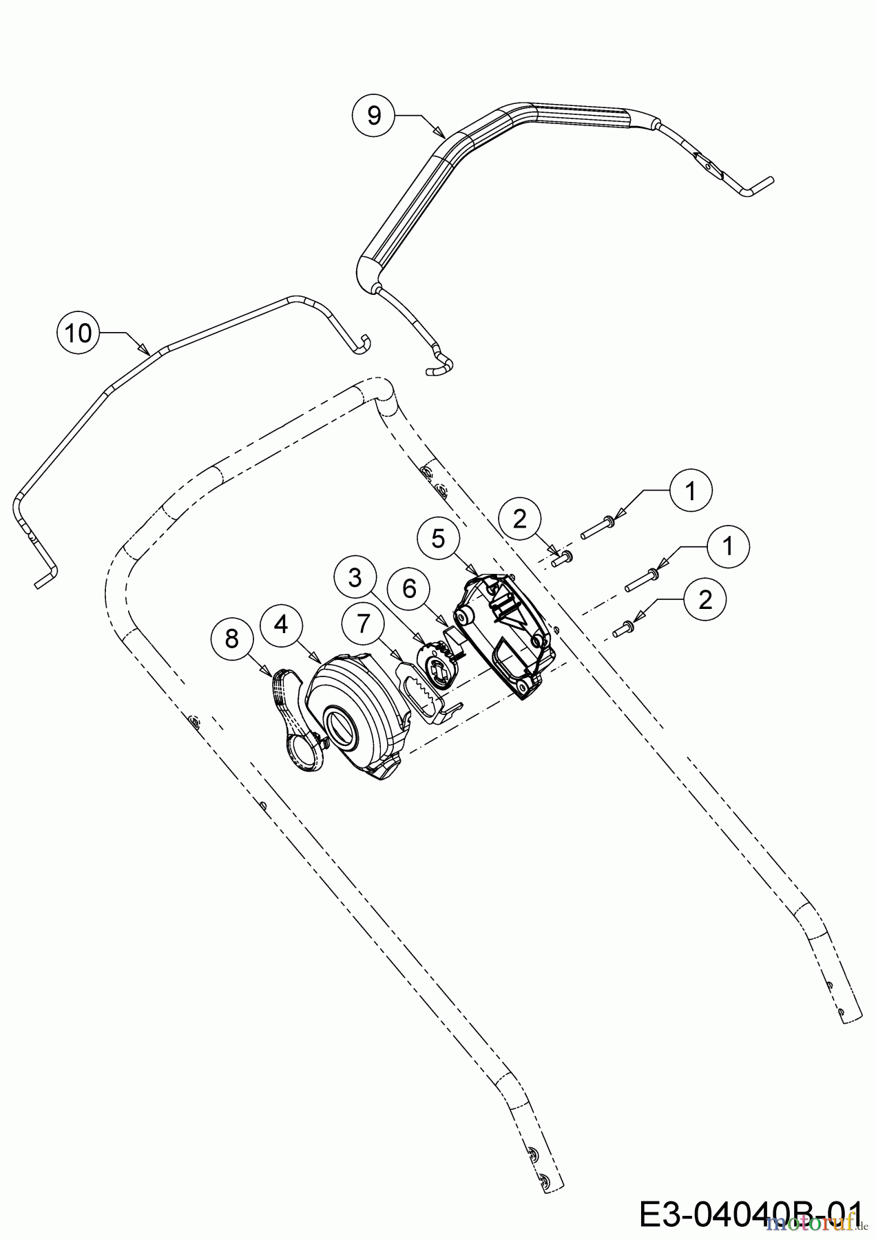 Cub Cadet Motormäher mit Antrieb LM3 ER53 12AQC6J4603 (2020) Bremsbügel, Geschwindigkeitsregelung, Schaltbügel