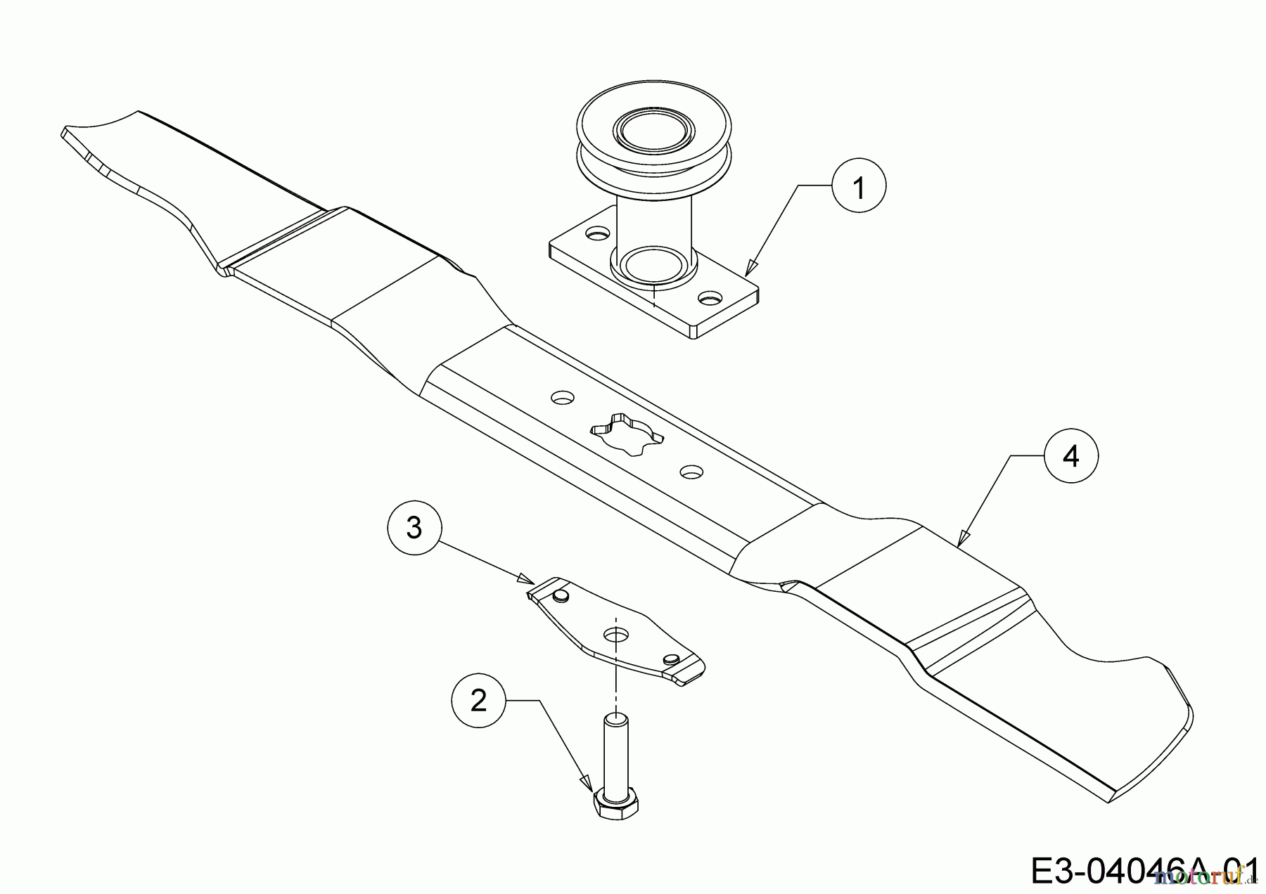 Cub Cadet Motormäher mit Antrieb LM3 ER53 12AQC6J4603 (2020) Messer, Messeraufnahme