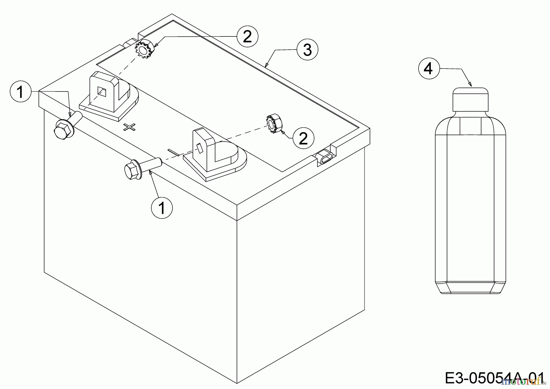 Cub Cadet Rasentraktoren LR2 NS76 13A221JD603 (2020) Batterie