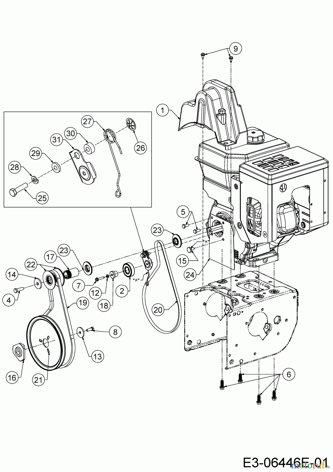 Cub Cadet Schneefräsen XS3 66 SWE 31AY5EVX603 (2020) Fahrantrieb, Fräsantrieb
