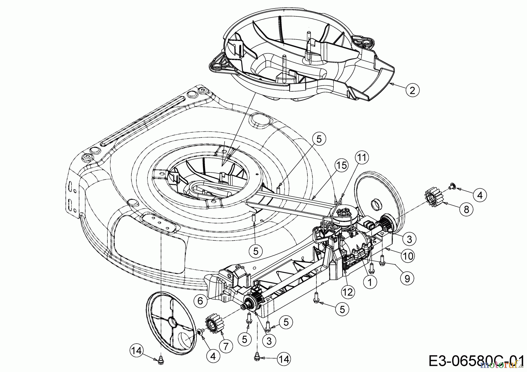 Cub Cadet Motormäher mit Antrieb CC 53 MSPO 12A-A0KC603 (2020) Getriebe, Keilriemen