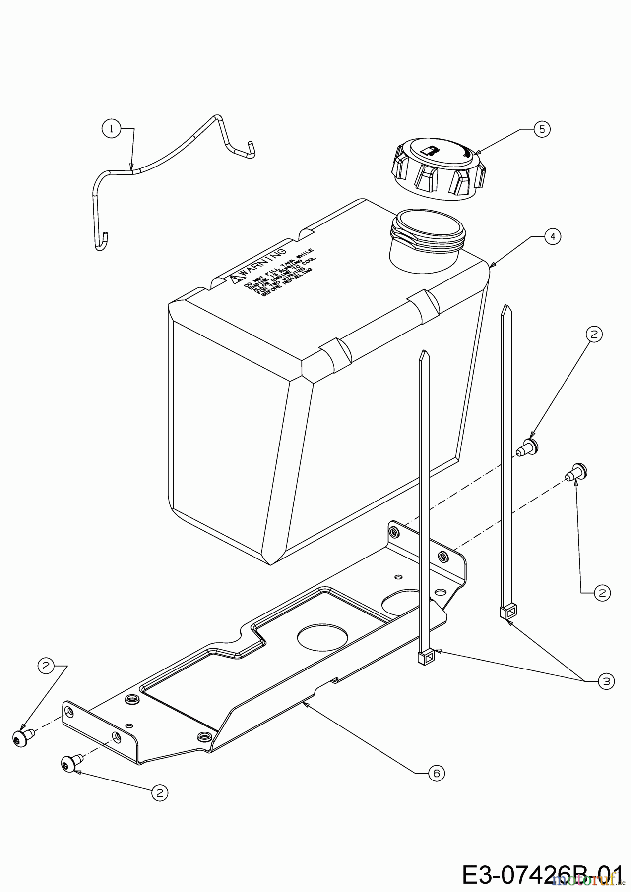 Cub Cadet Rasentraktoren LT1 NS96 13I276DF603 (2020) Tank