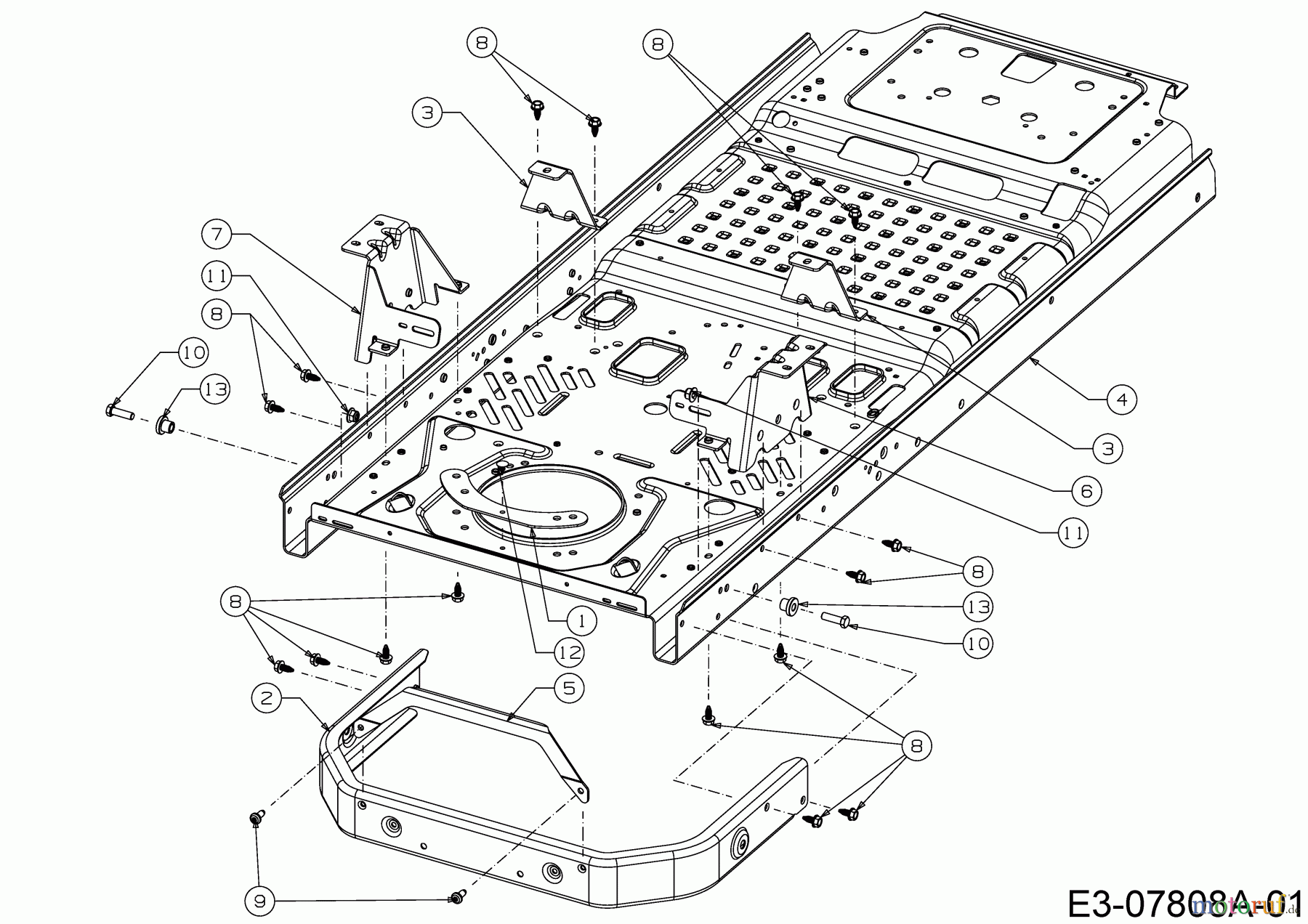 Cub Cadet Zero Turn XZ1 127 17CICACQ603 (2019) Rahmen, Stoßstange hinten