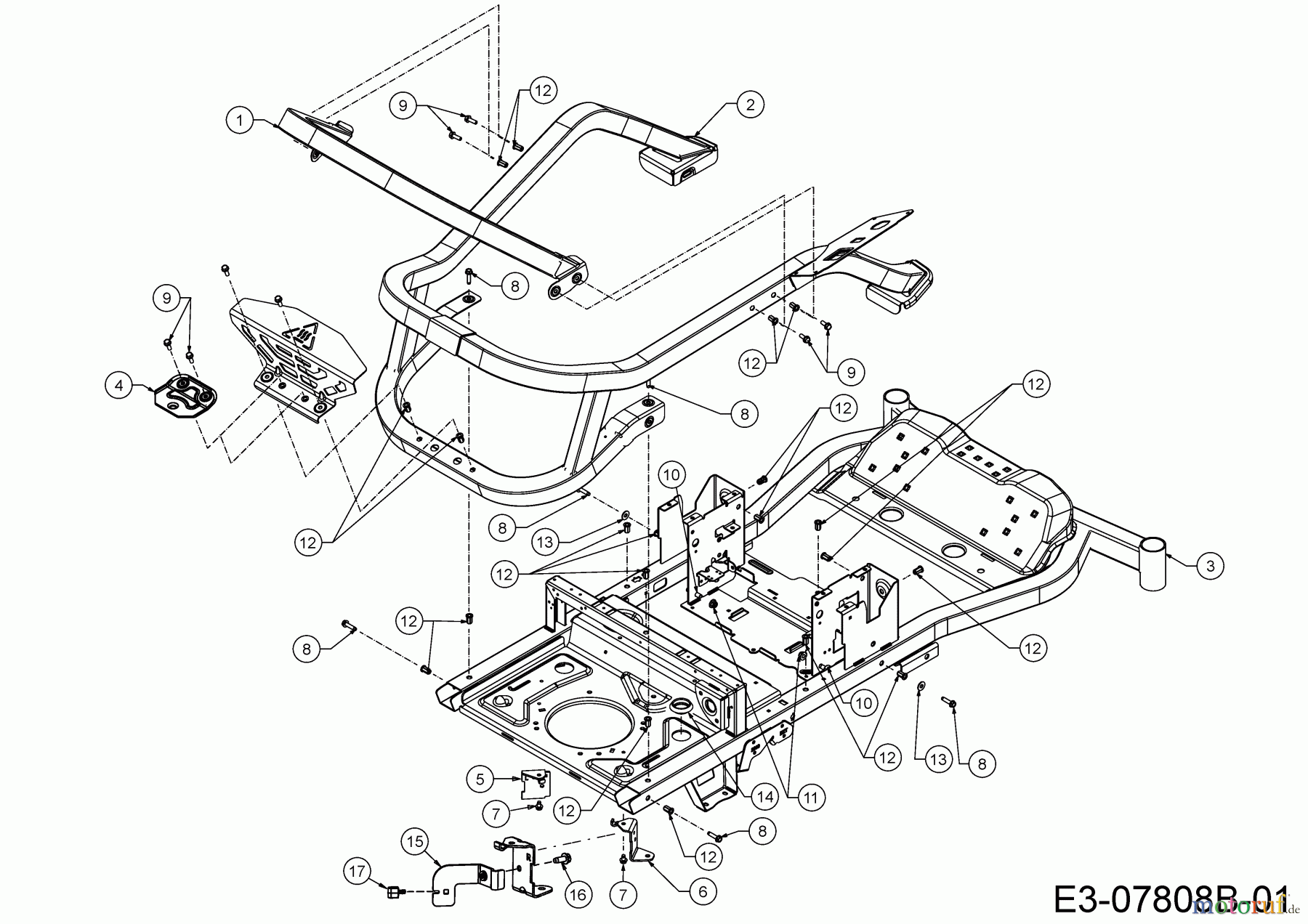 Cub Cadet Zero Turn XZ5 L107 17AAEACS603 (2020) Rahmen