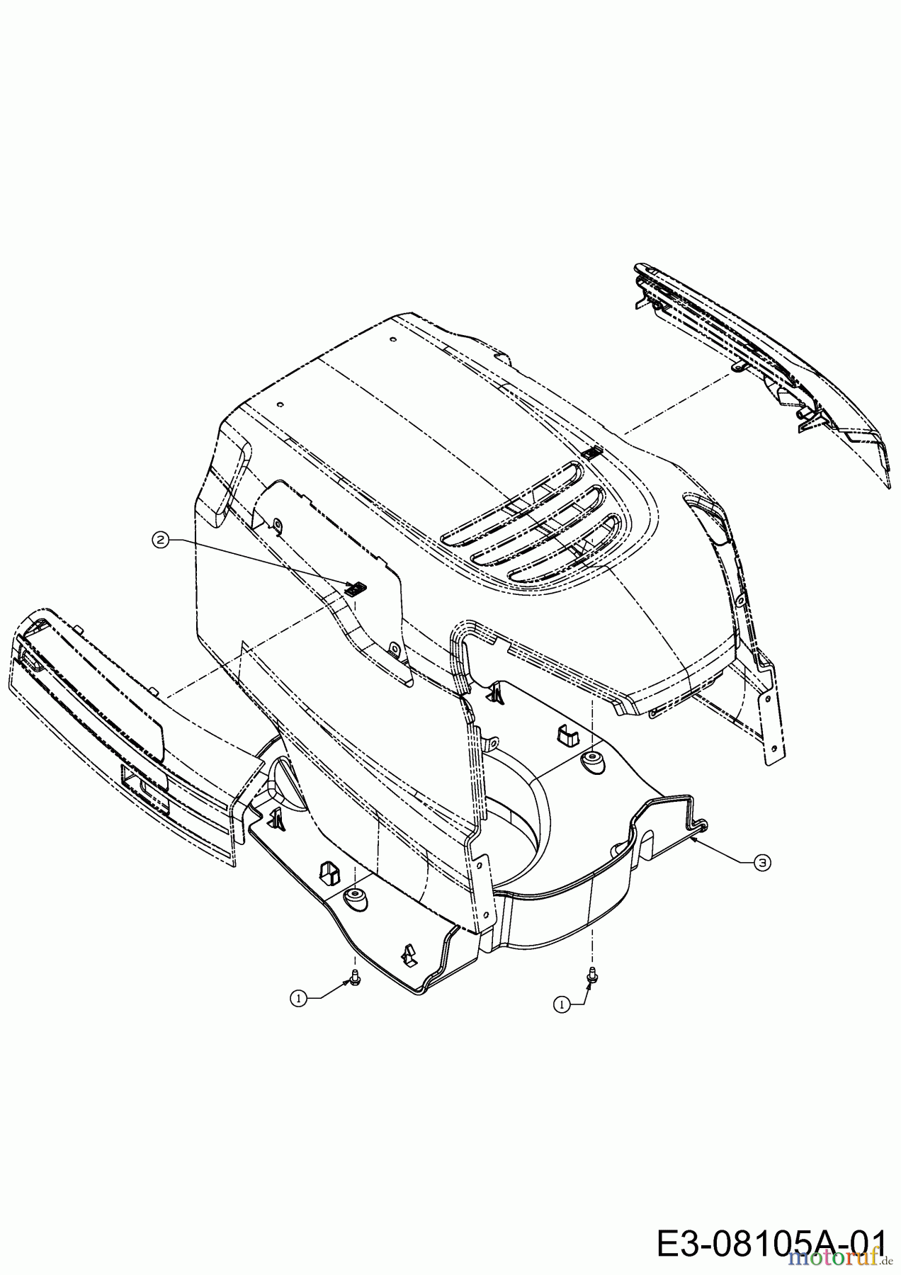Cub Cadet Rasentraktoren LT1 NS96 13I276DF603 (2020) Luftführung