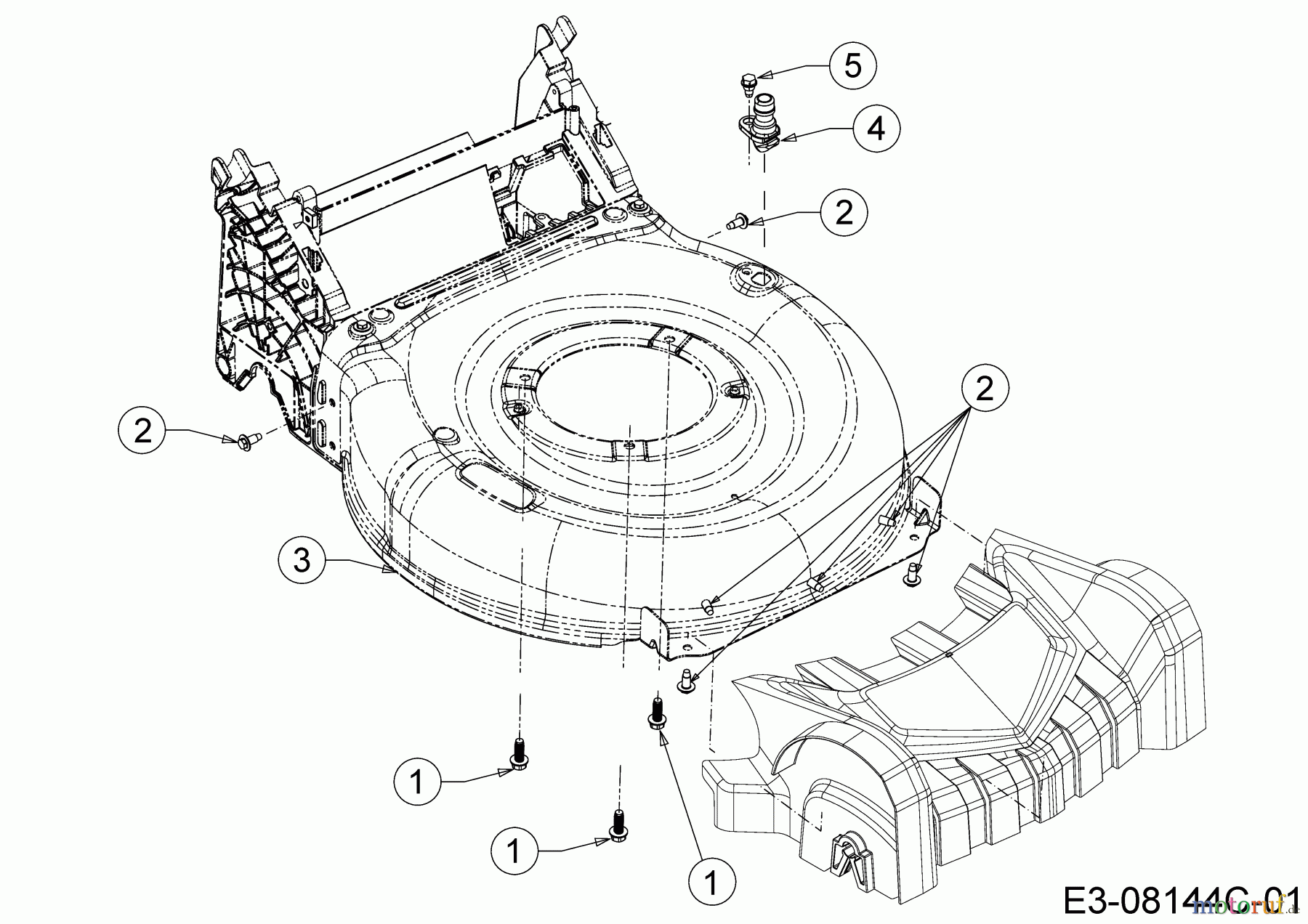 Cub Cadet Motormäher mit Antrieb LM1 CR46 12A-TQ5C603 (2018) Mähwerksgehäuse