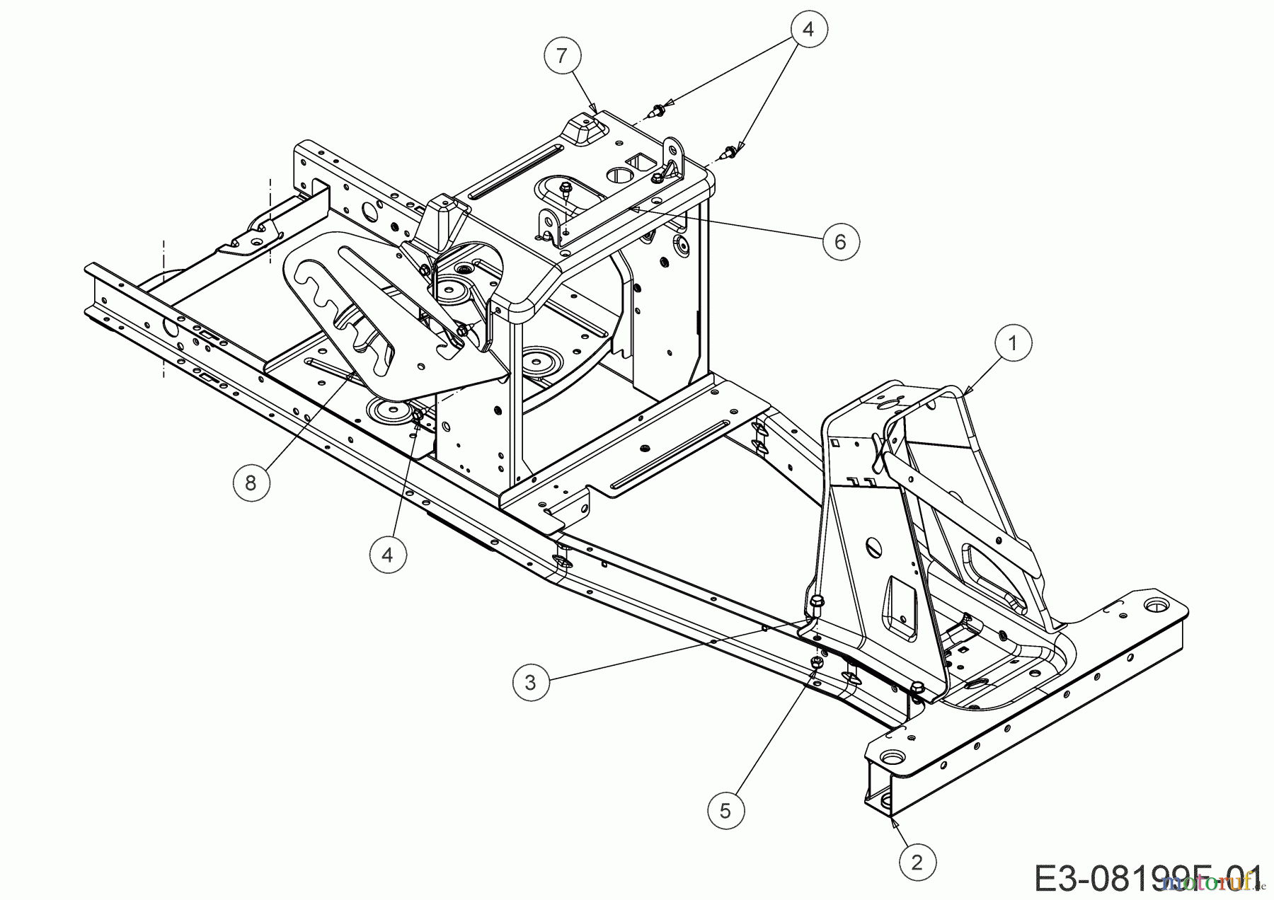 Cub Cadet Rasentraktoren LR1 MS76 13B726JD603 (2020) Rahmen