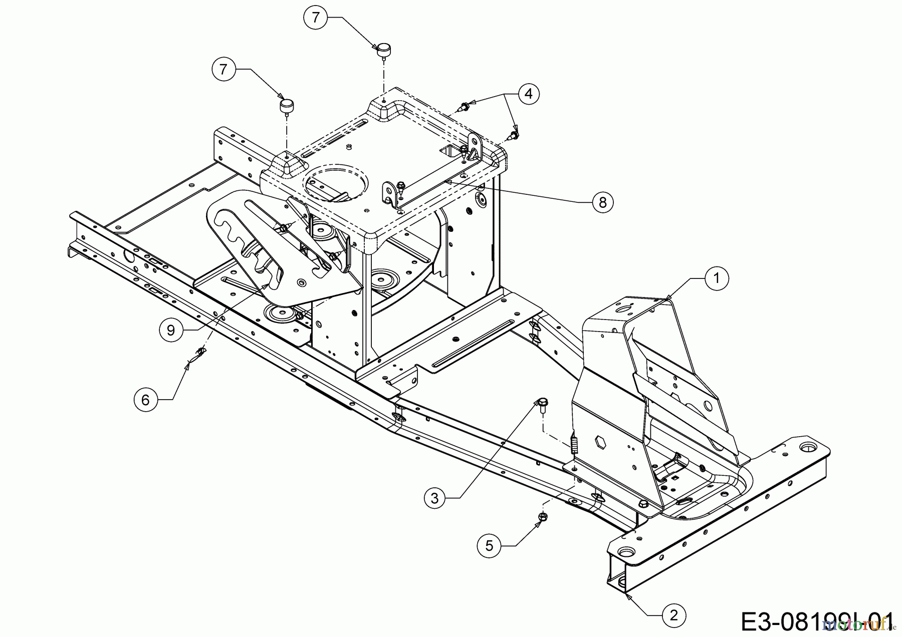 Cub Cadet Rasentraktoren LR2 FR60 13B521SC603 (2020) Rahmen