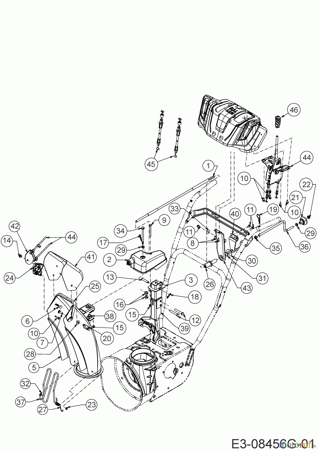 Cub Cadet Schneefräsen XS3 66 SWE 31AY5EVX603 (2021) Auswurfschacht, Joystick