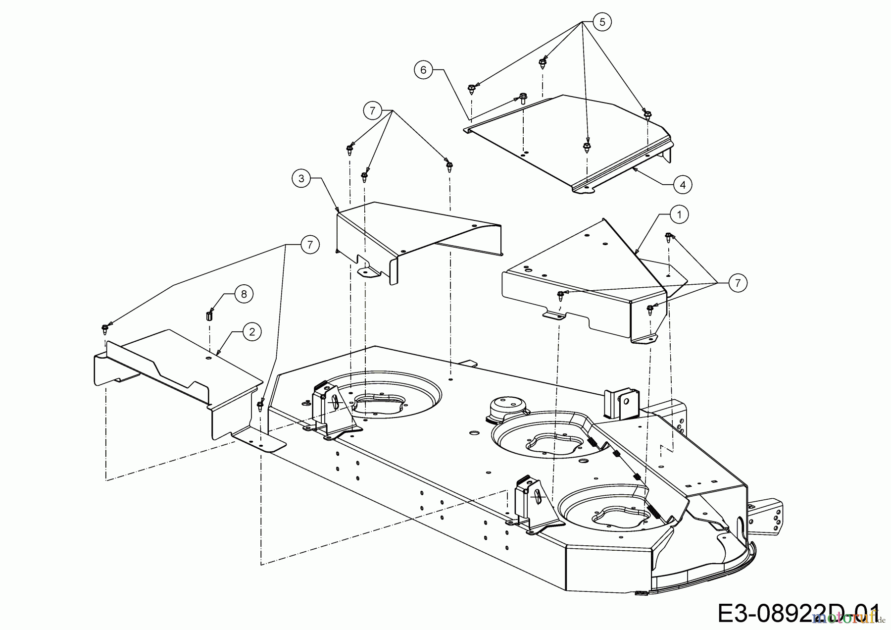 Cub Cadet Zero Turn XZ5 L137 17AIEACI603 (2020) Mähwerksabdeckung