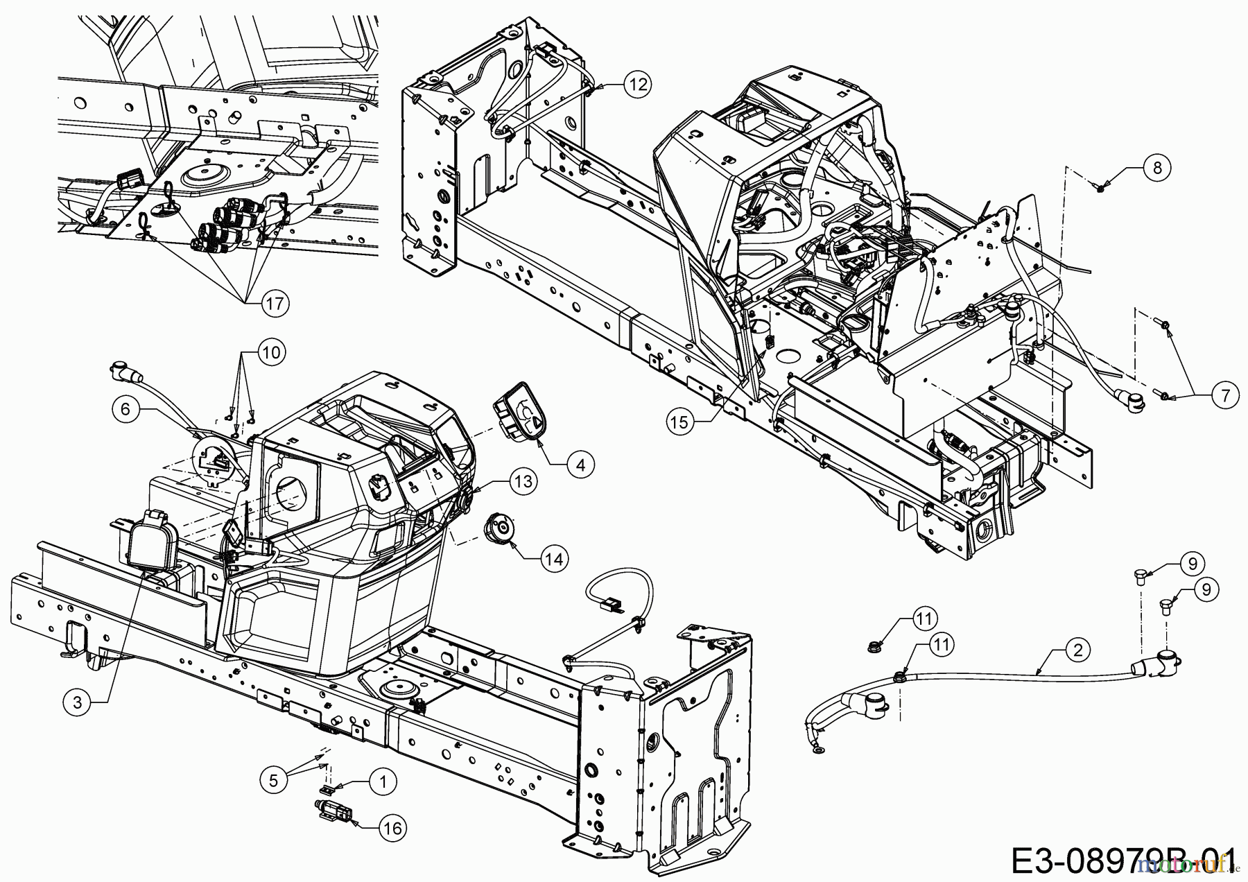  Cub Cadet E-Rasentraktoren XT2 ES107 33ABA7CS603 (2020) Elektroteile