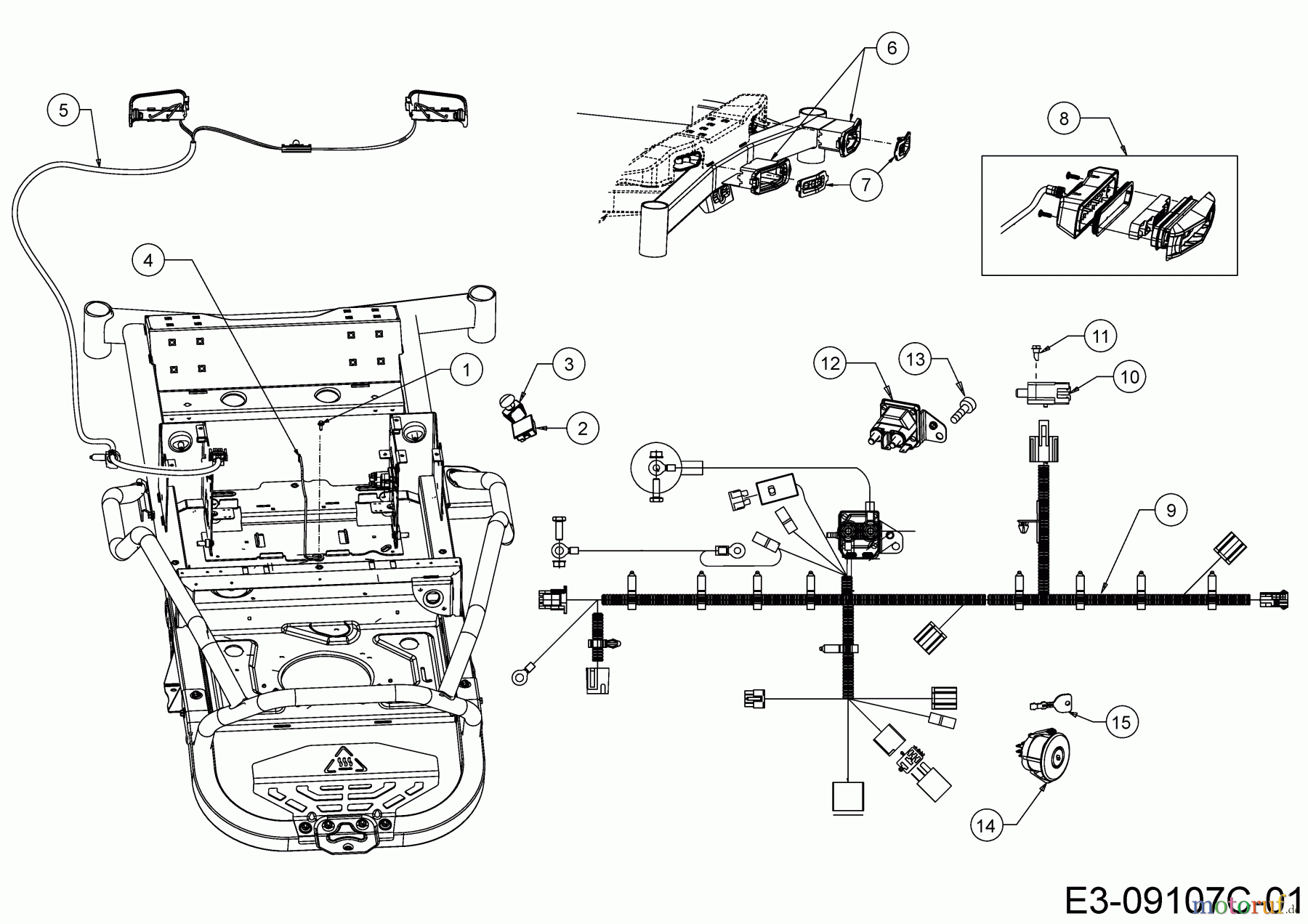 Cub Cadet Zero Turn XZ5 L107 17AAEACS603 (2020) Elektroteile