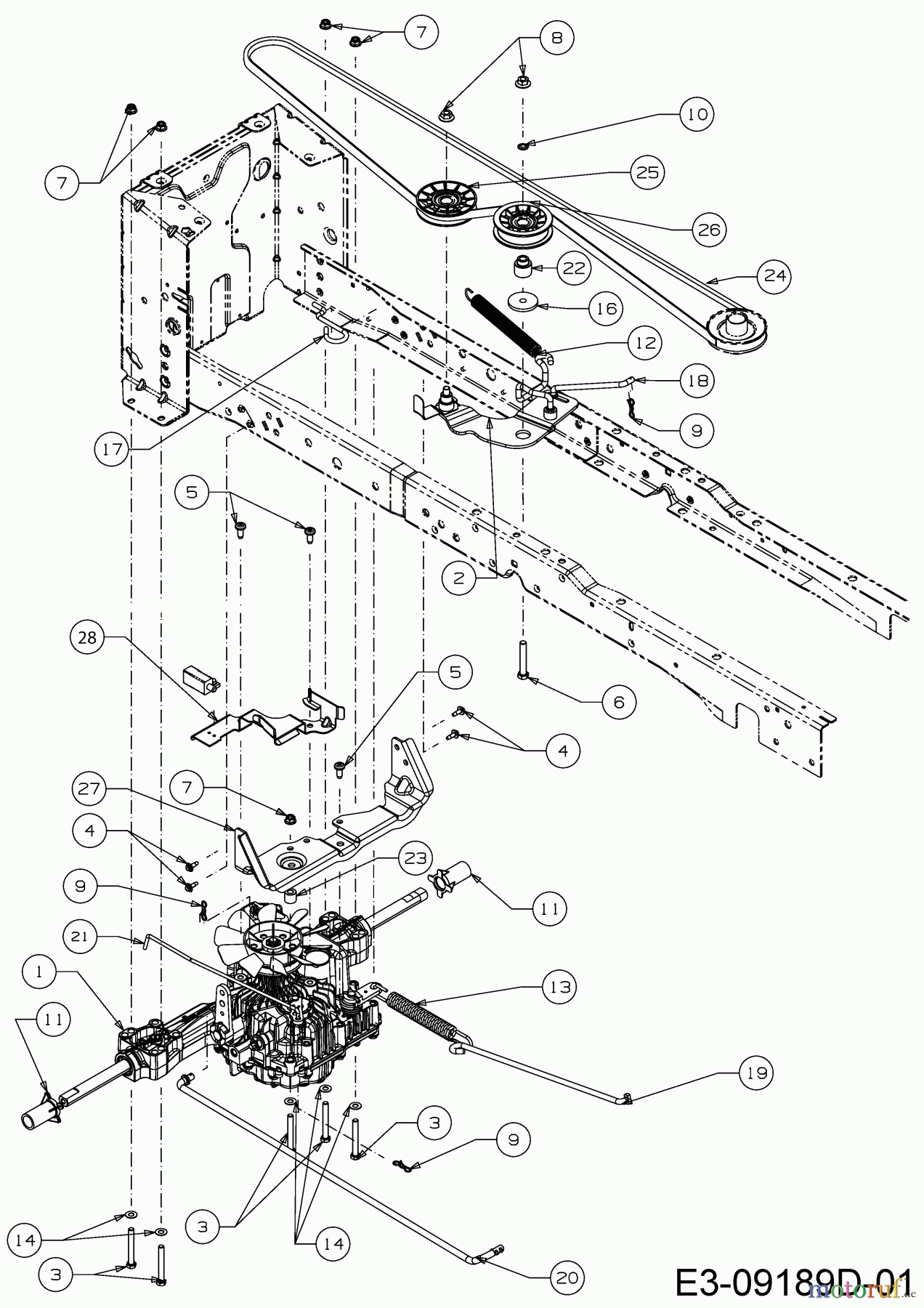 Cub Cadet Rasentraktoren XT2 PS117I 13BZA1CN603 (2020) Fahrantrieb