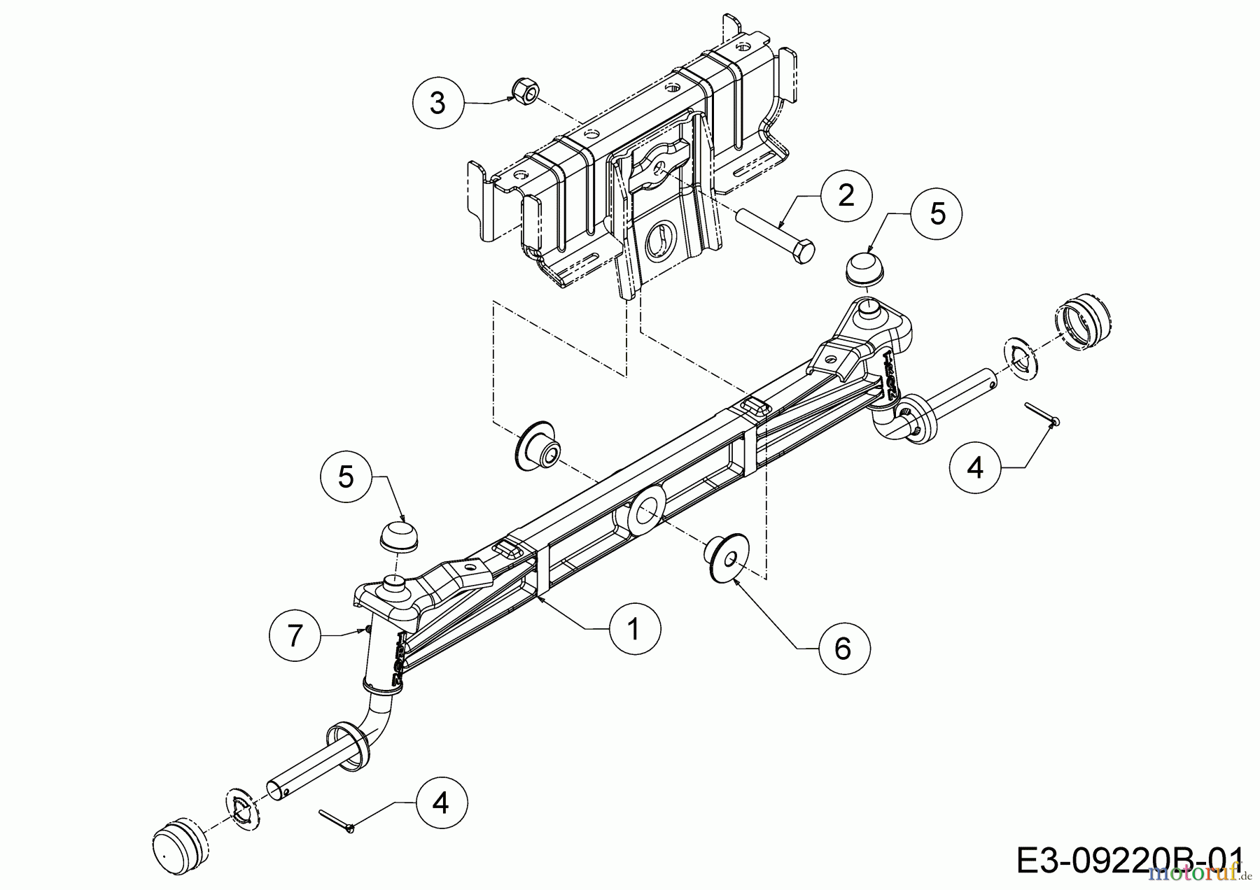 Cub Cadet Rasentraktoren XT1 OR106 BS 13ALA1CR603 (2020) Vorderachse