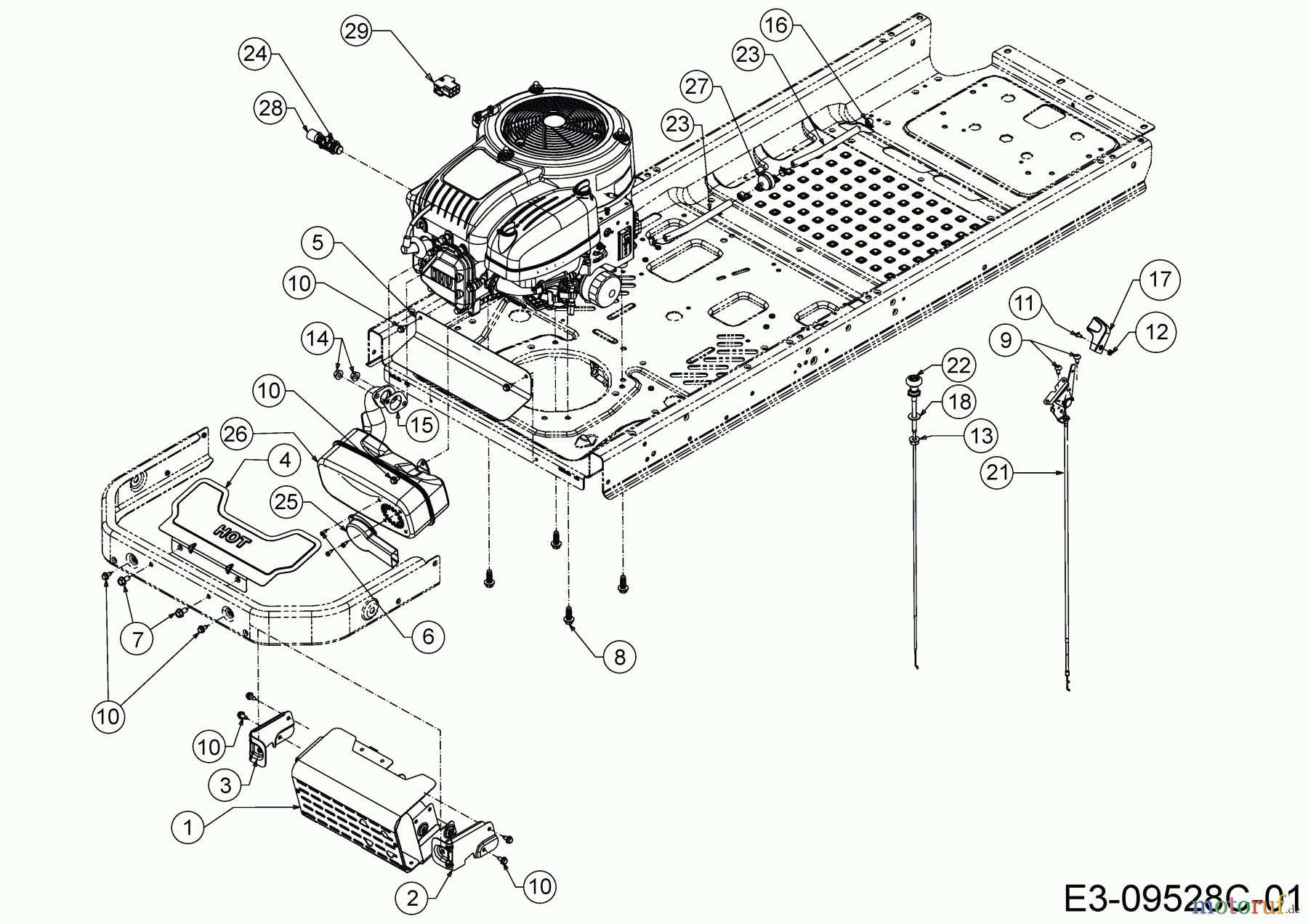 Cub Cadet Zero Turn XZ1 107 17DMCACS603 (2020) Choke- und Gaszug, Motorzubehör