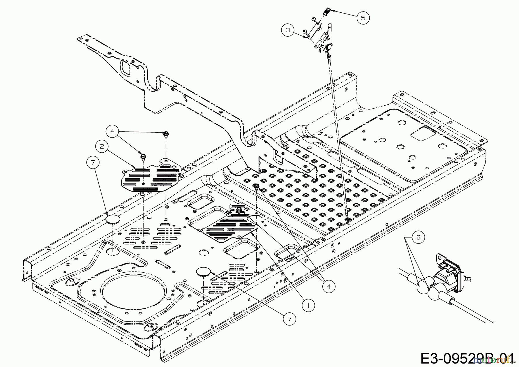 Cub Cadet Zero Turn XZ1 107 17DMCACS603 (2020) Halteplatten Rahmen