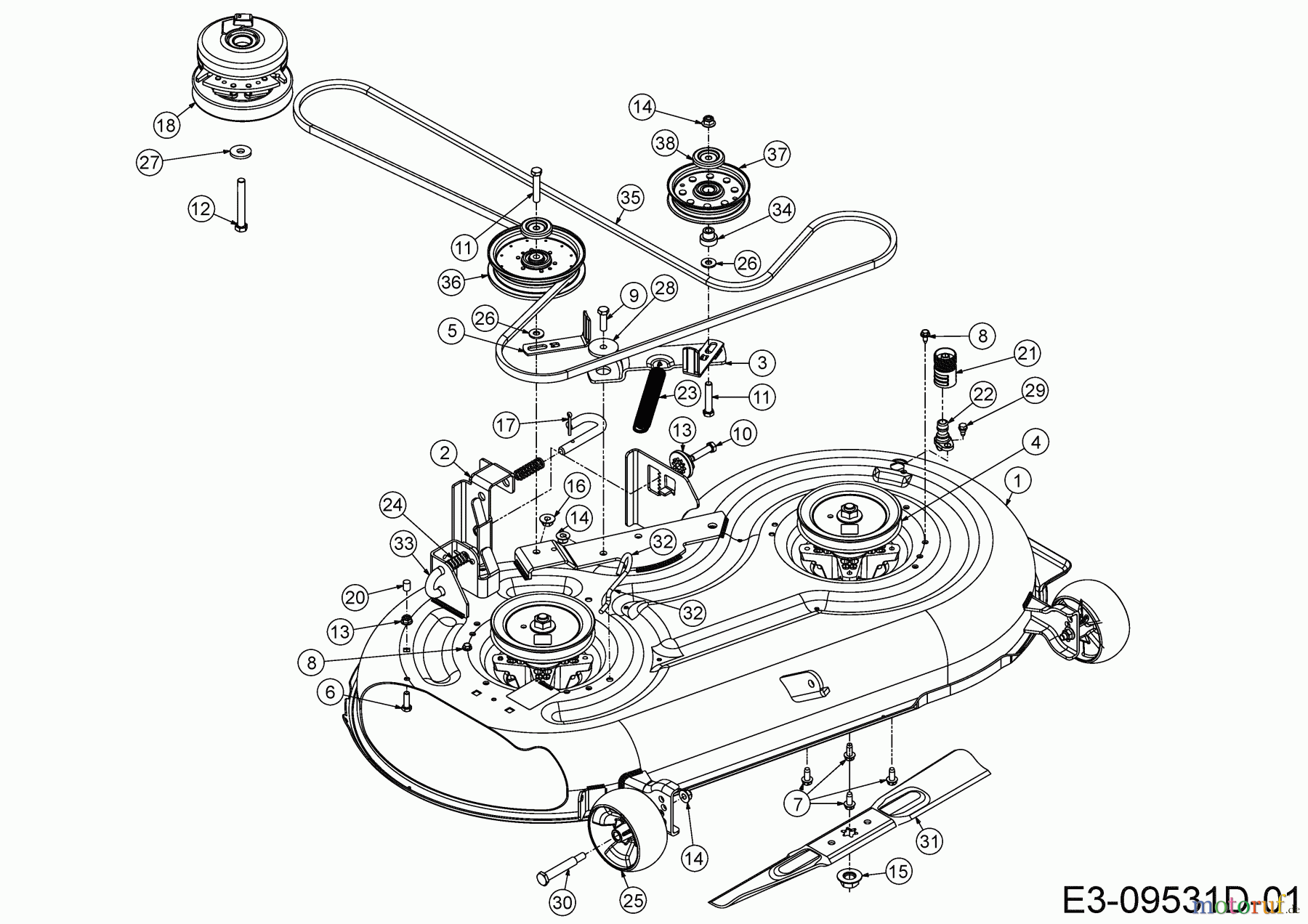 Cub Cadet Zero Turn XZ1 107 17DMCACS603 (2020) Mähwerk S (42