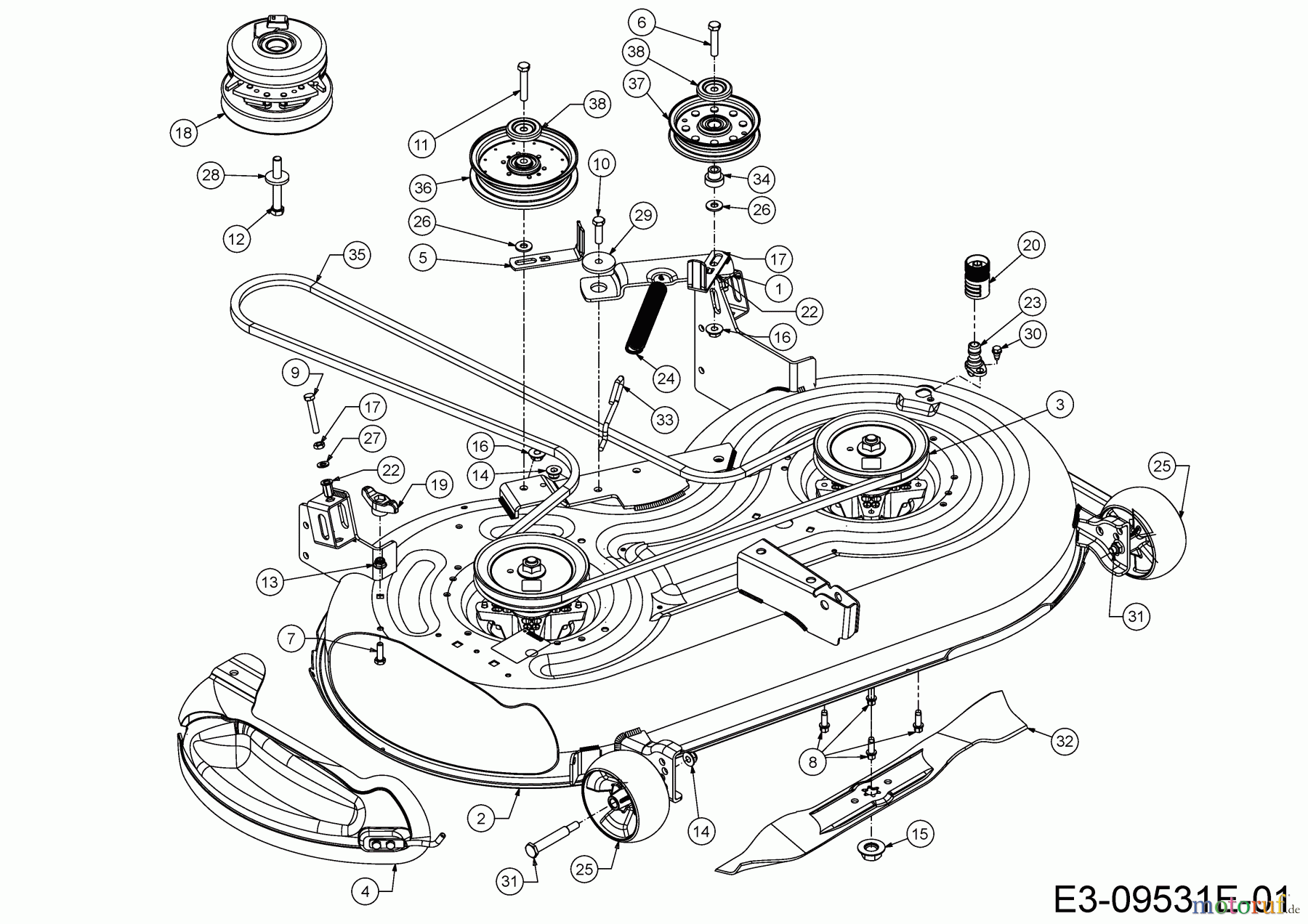 Cub Cadet Zero Turn XZ5 L107 17AAEACS603 (2020) Mähwerk