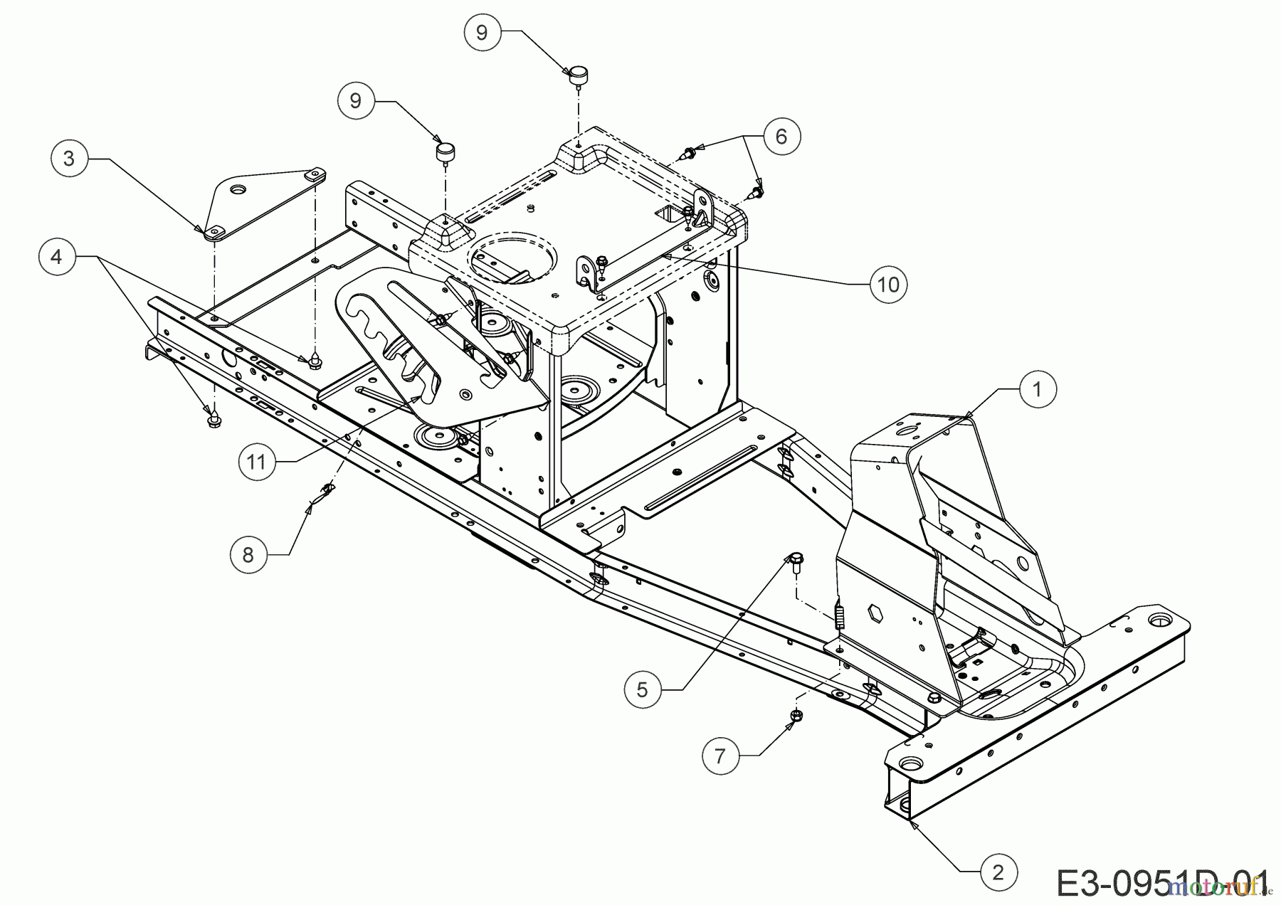 Cub Cadet Rasentraktoren LR2 FR60 13A521SC603 (2020) Rahmen