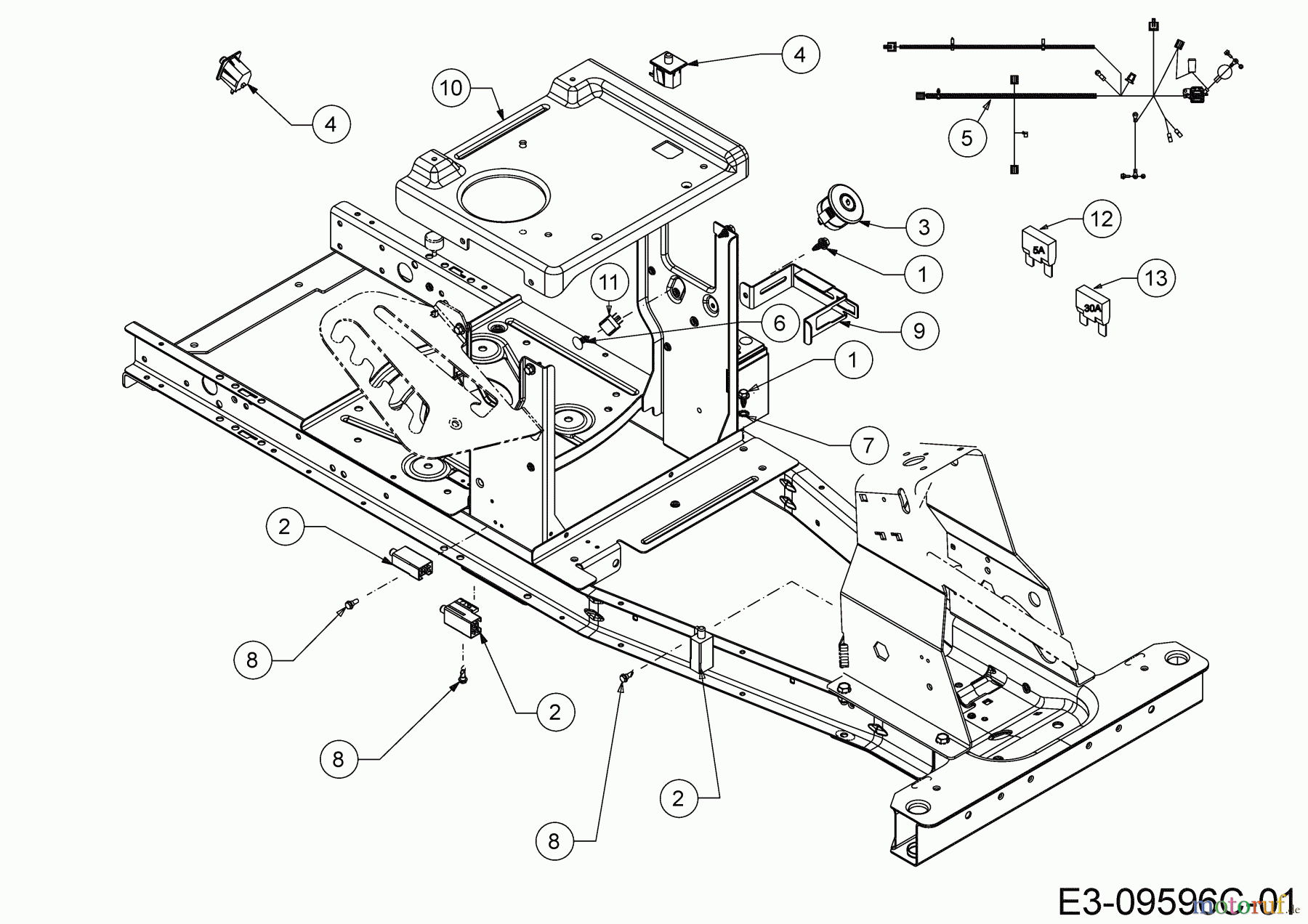  Cub Cadet Rasentraktoren LR2 FR60 13B521SC603  (2020) Elektroteile