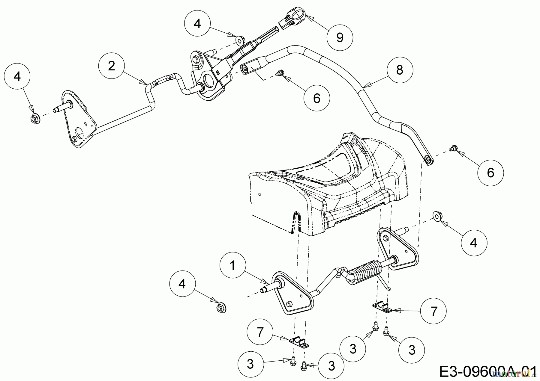 Cub Cadet Motormäher mit Antrieb LM1 AR42 12A-LQMG603 (2019) Achsen, Höhenverstellung