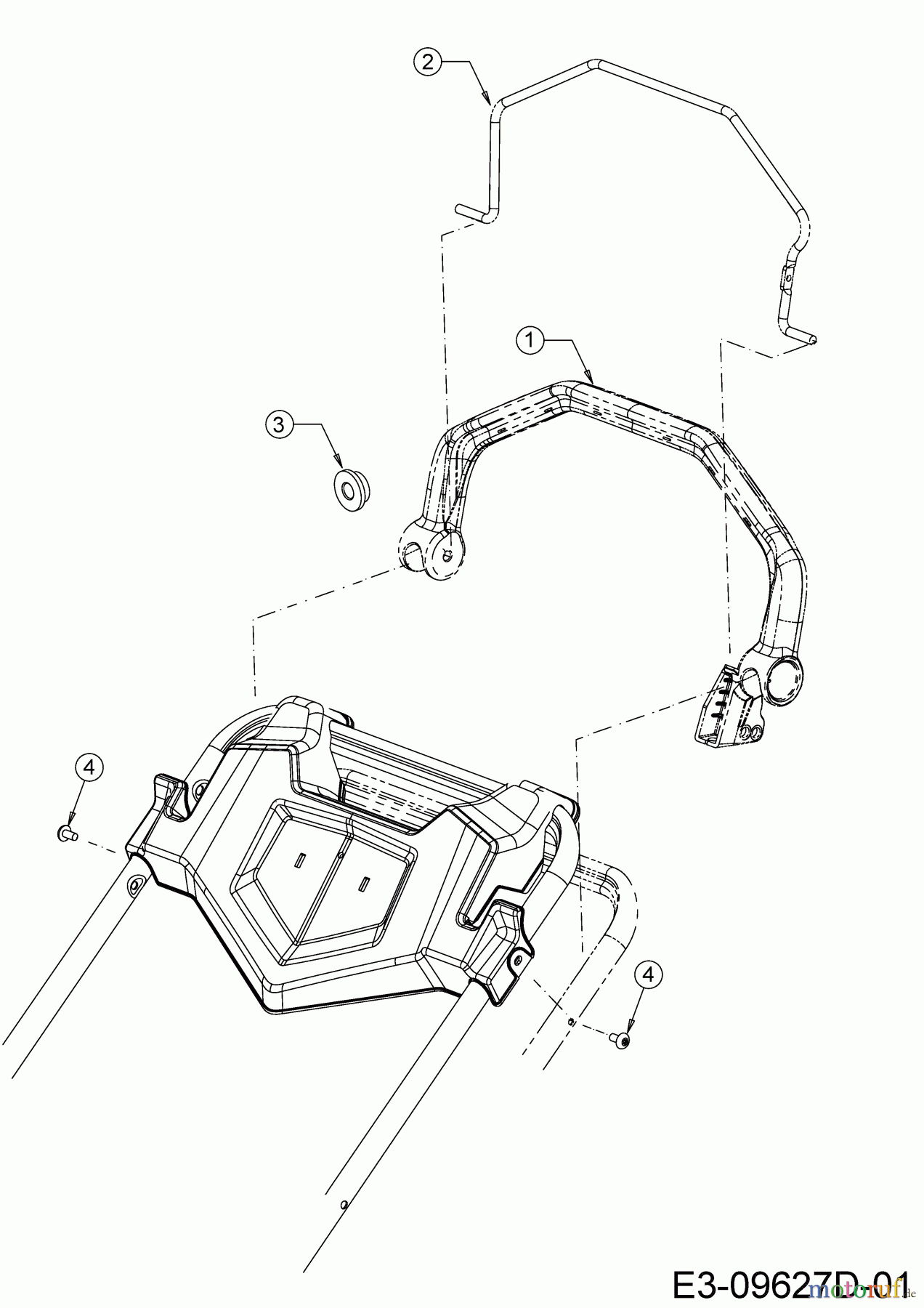 Cub Cadet Motormäher mit Antrieb LM3 CRC46S 12ABTVSC603 (2020) Bremsbügel, Schaltbügel