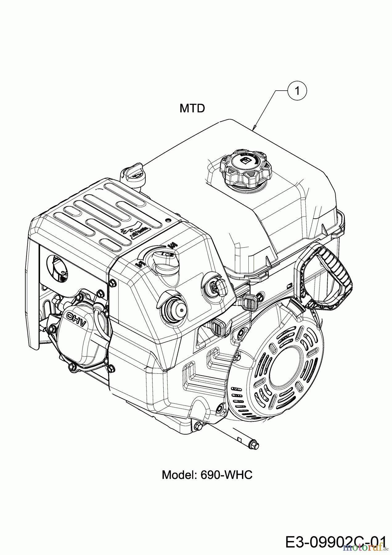 Cub Cadet Schneefräsen XS3 71 SWE 31AY5EVY603 (2020) Motor MTD
