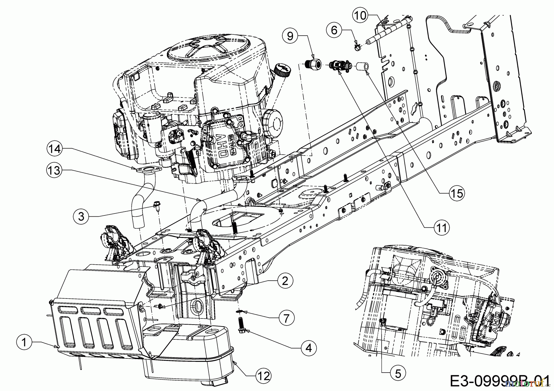 Cub Cadet Rasentraktoren XT2 PR95 13CGA1CB603 (2020) Motorzubehör