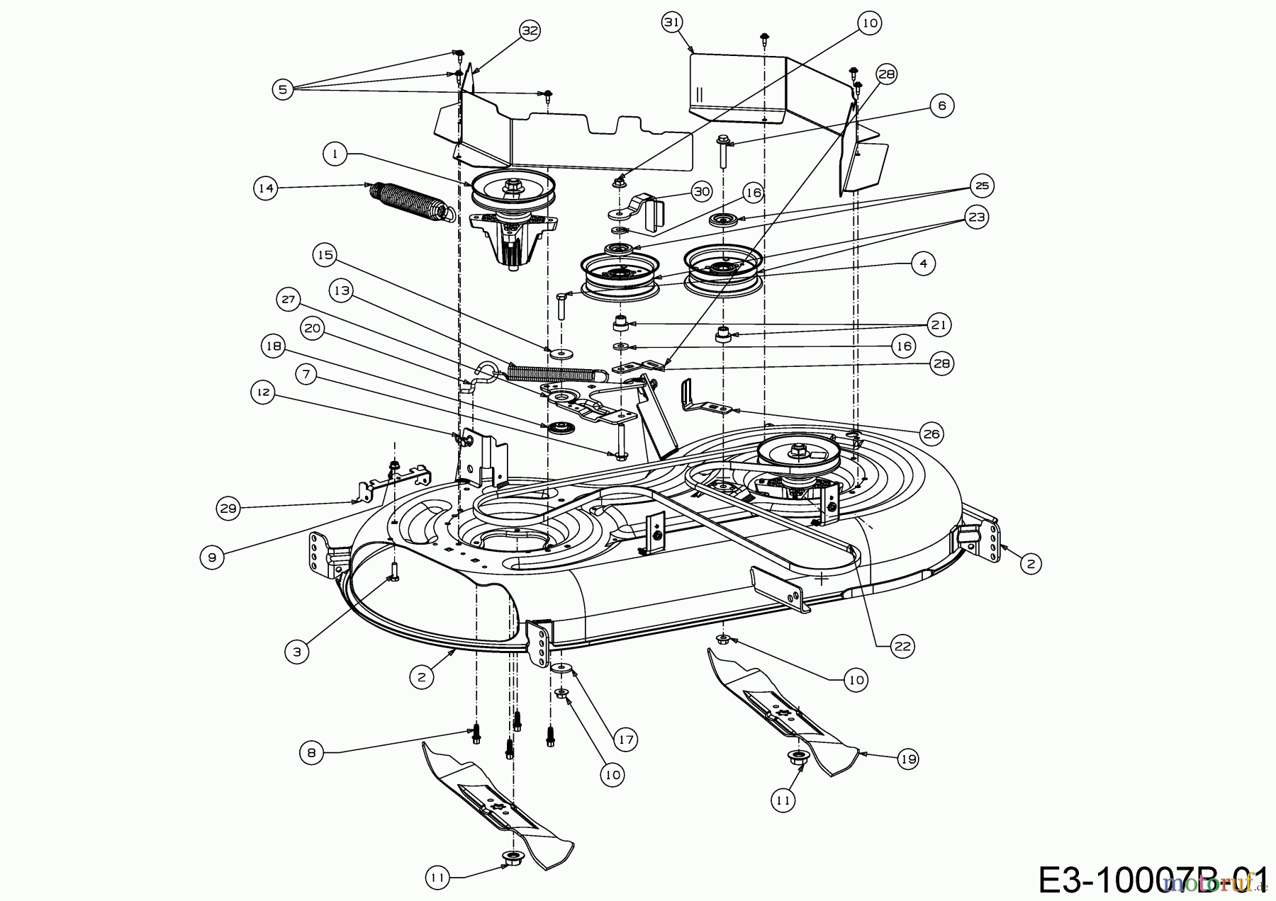  Cub Cadet Rasentraktoren XT2 PS107 13BGA1CS603  (2020) Mähwerk S (42