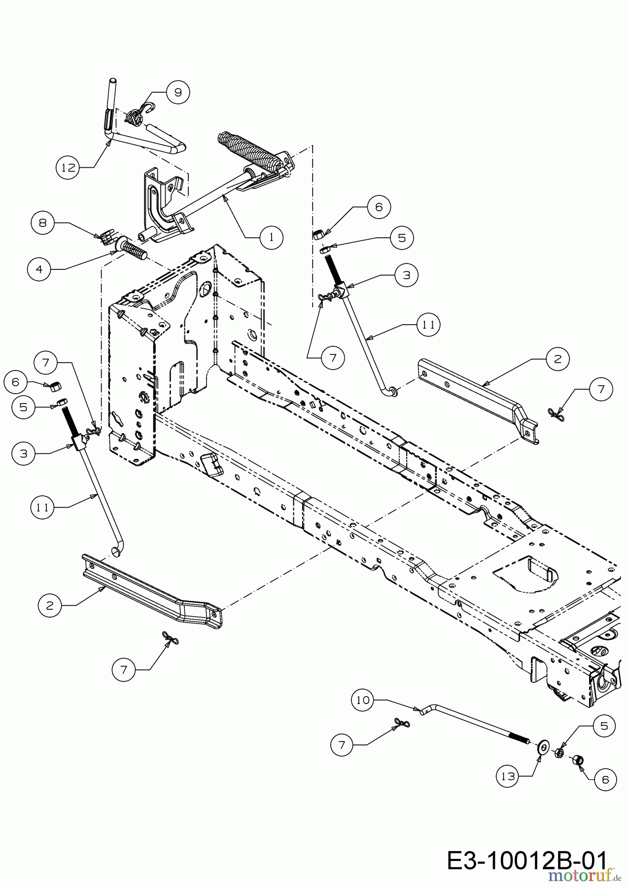 Cub Cadet Rasentraktoren XT2 PS117I 13CZA1CN603 (2020) Mähwerksaushebung