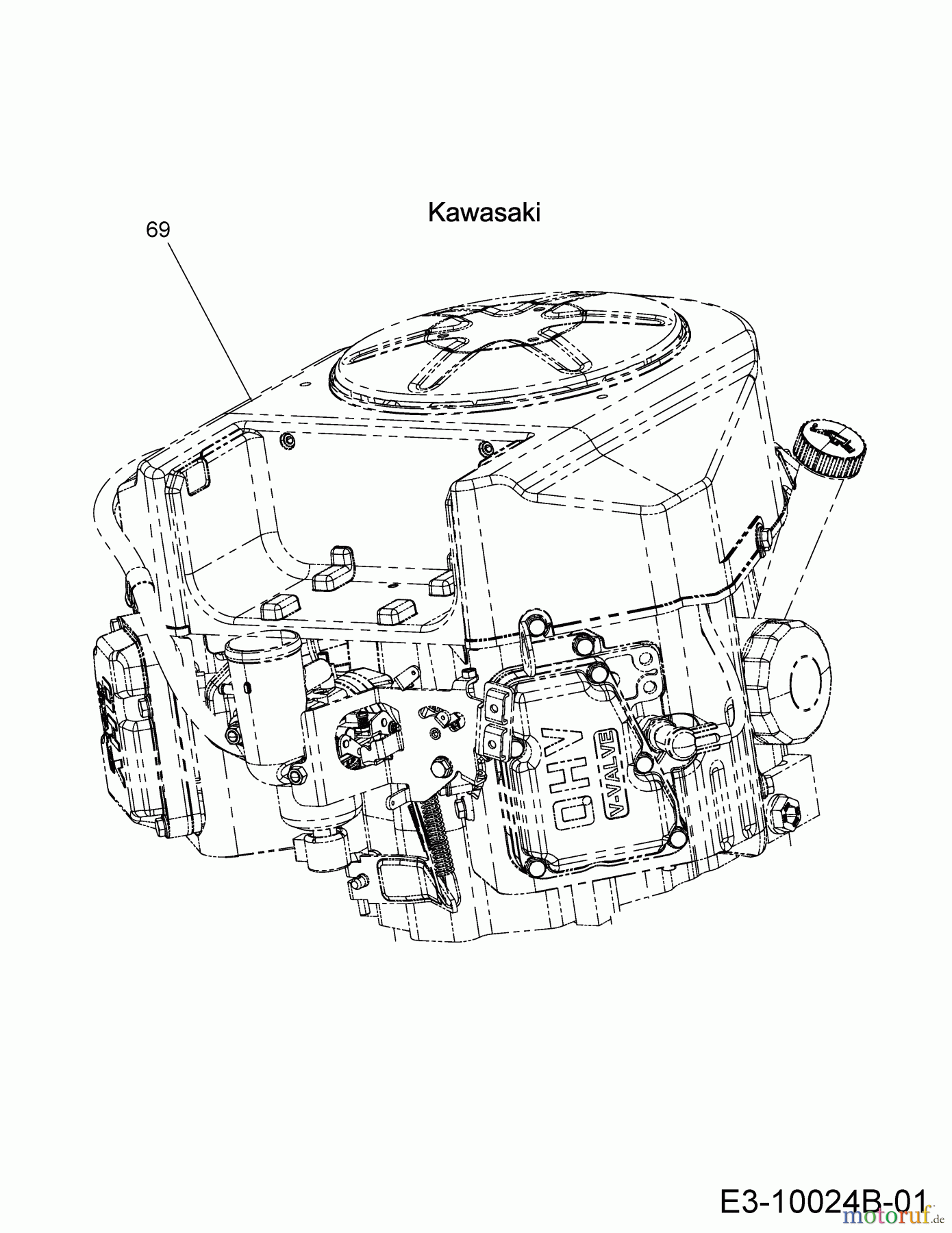 Cub Cadet Rasentraktoren XT2 PR95 13CGA1CB603 (2020) Motor Kawasaki