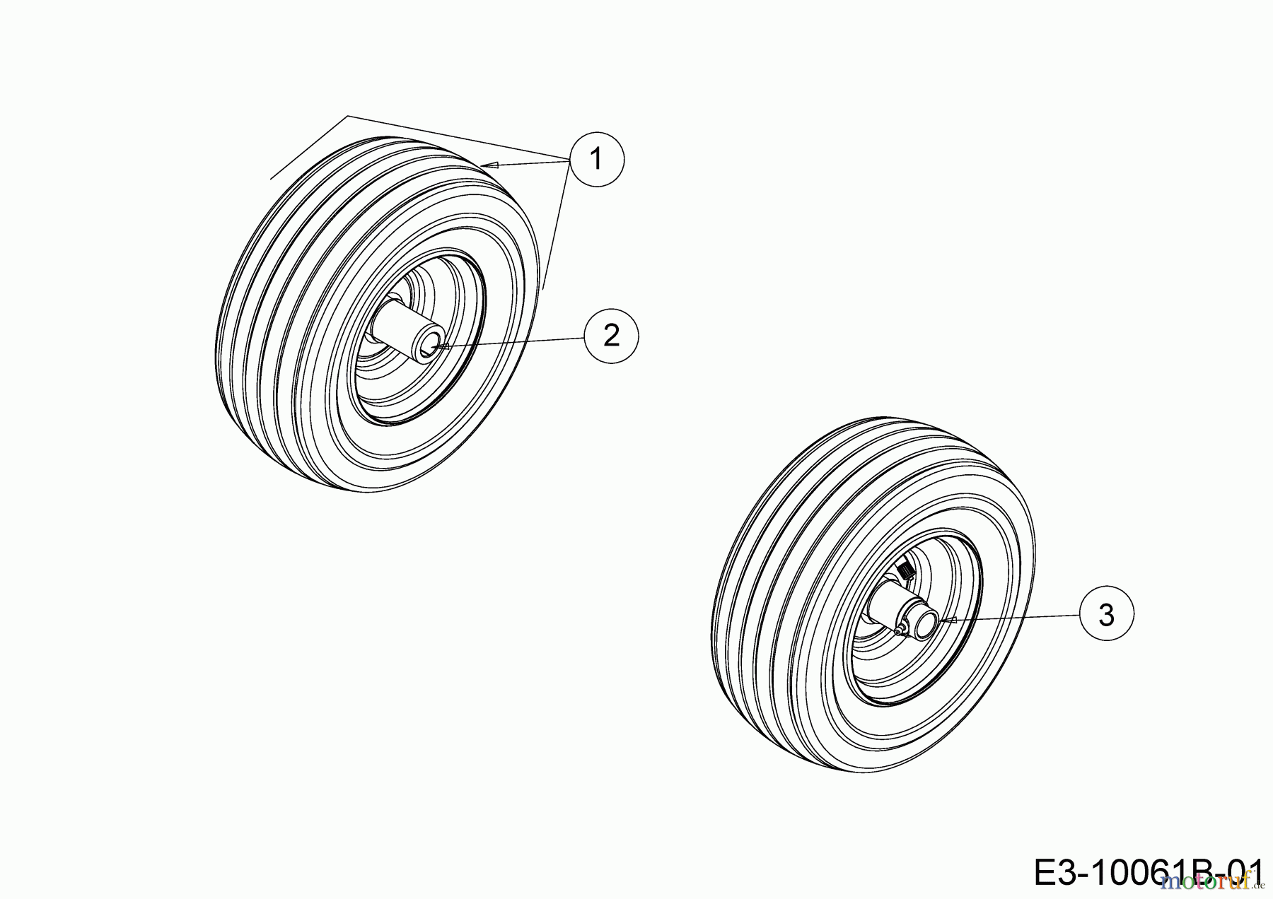 Cub Cadet Zero Turn XZ1 107 17DMCACS603 (2020) Räder vorne 11x4