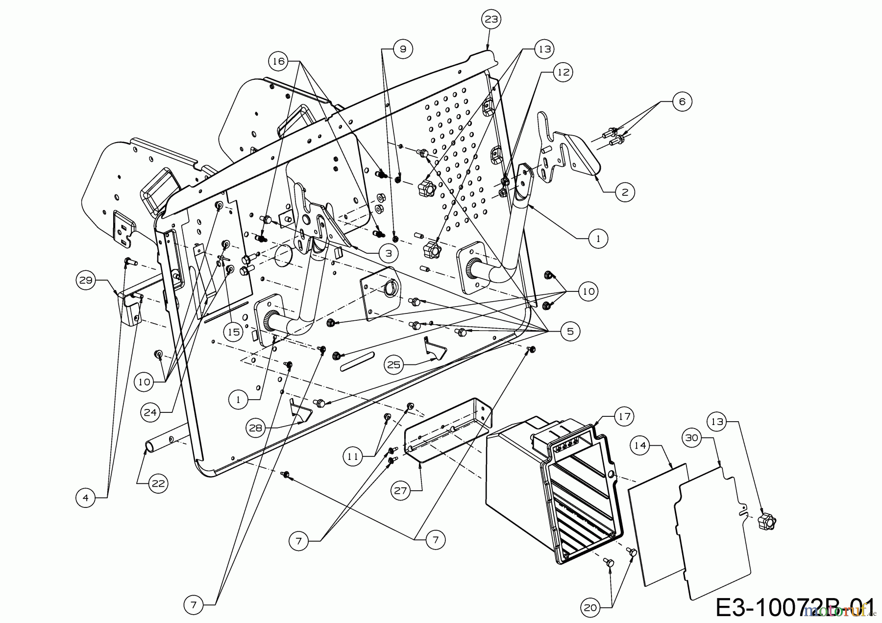 Cub Cadet Rasentraktoren XT3 QR95 13BFA5CB603 (2020) Heckplatte