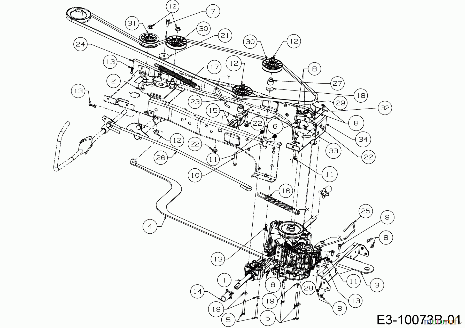 Cub Cadet Rasentraktoren XT2 PR95 13CGA1CB603 (2020) Fahrantrieb