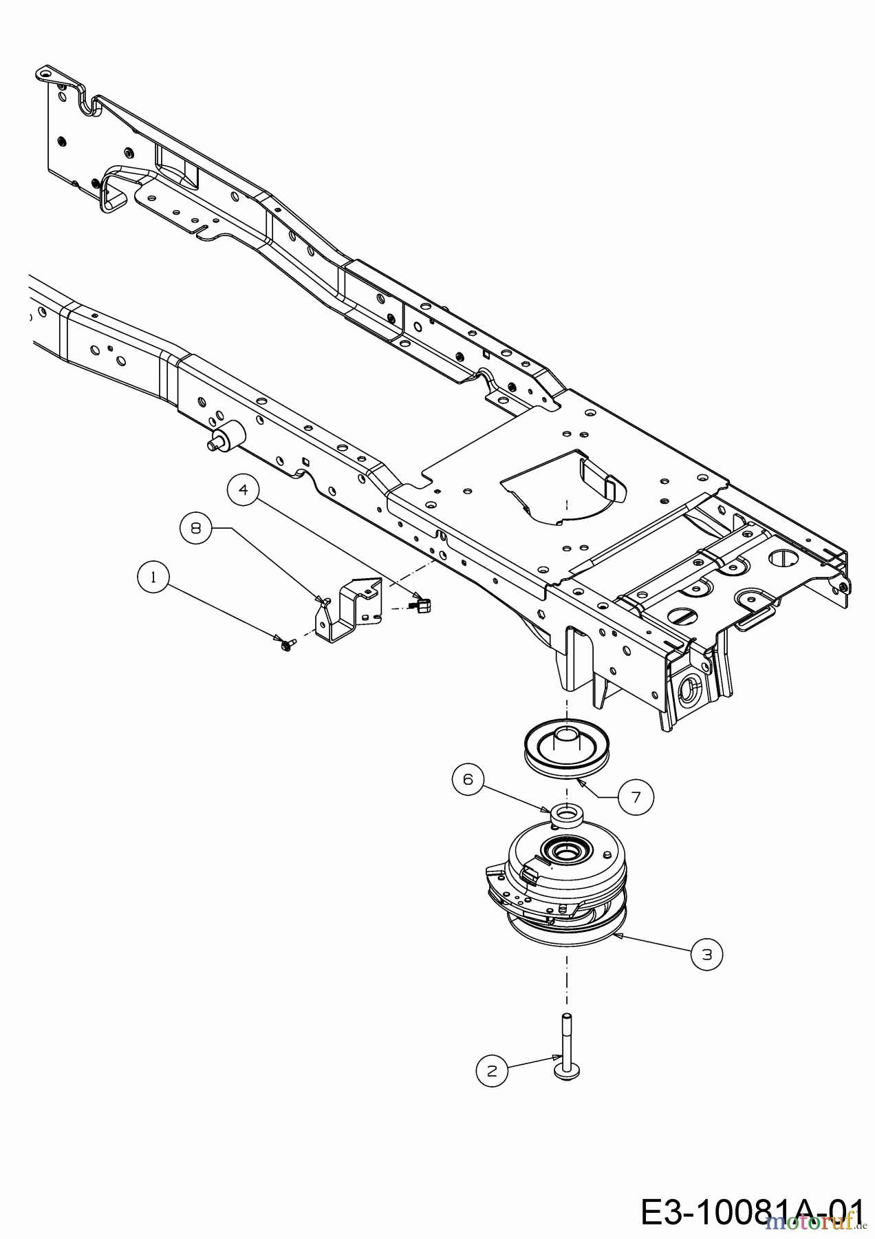 Cub Cadet Rasentraktoren XT3 QR95 13BFA5CB603 (2020) Elektromagnetkupplung, Motorkeilriemenscheibe