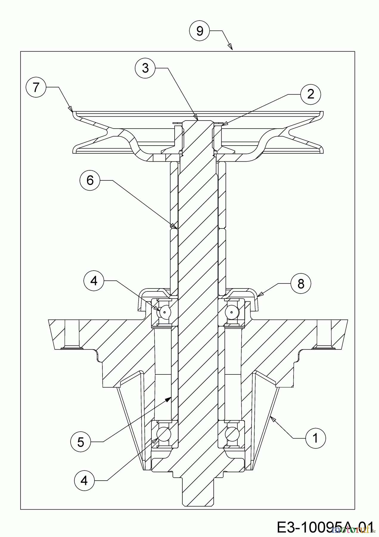 Cub Cadet Rasentraktoren XT2 PR95 13CGA1CB603 (2020) Messerspindel 618-07286