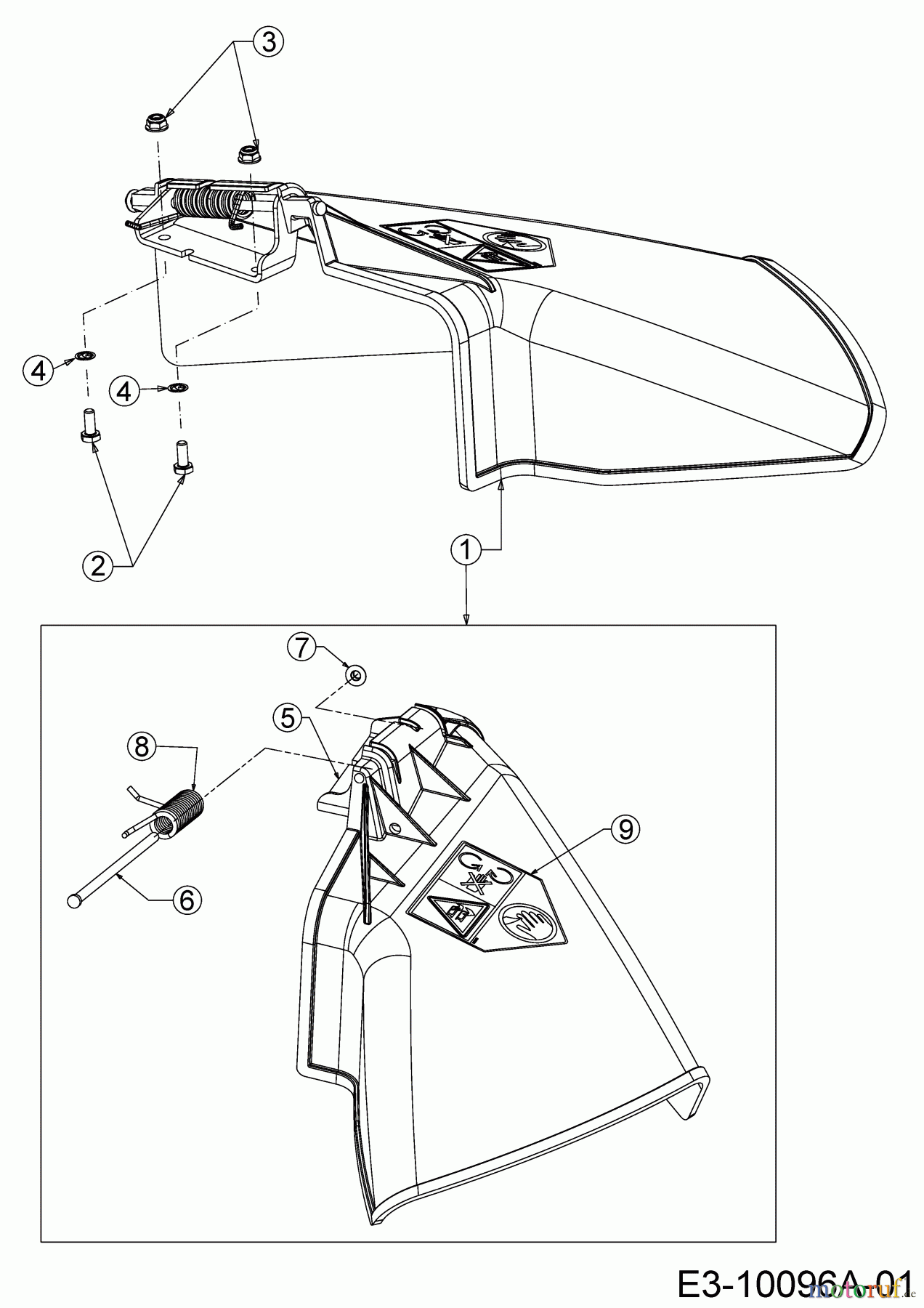 Cub Cadet Rasentraktoren XT1 OS96 13A8A1CF603  (2020) Deflektor