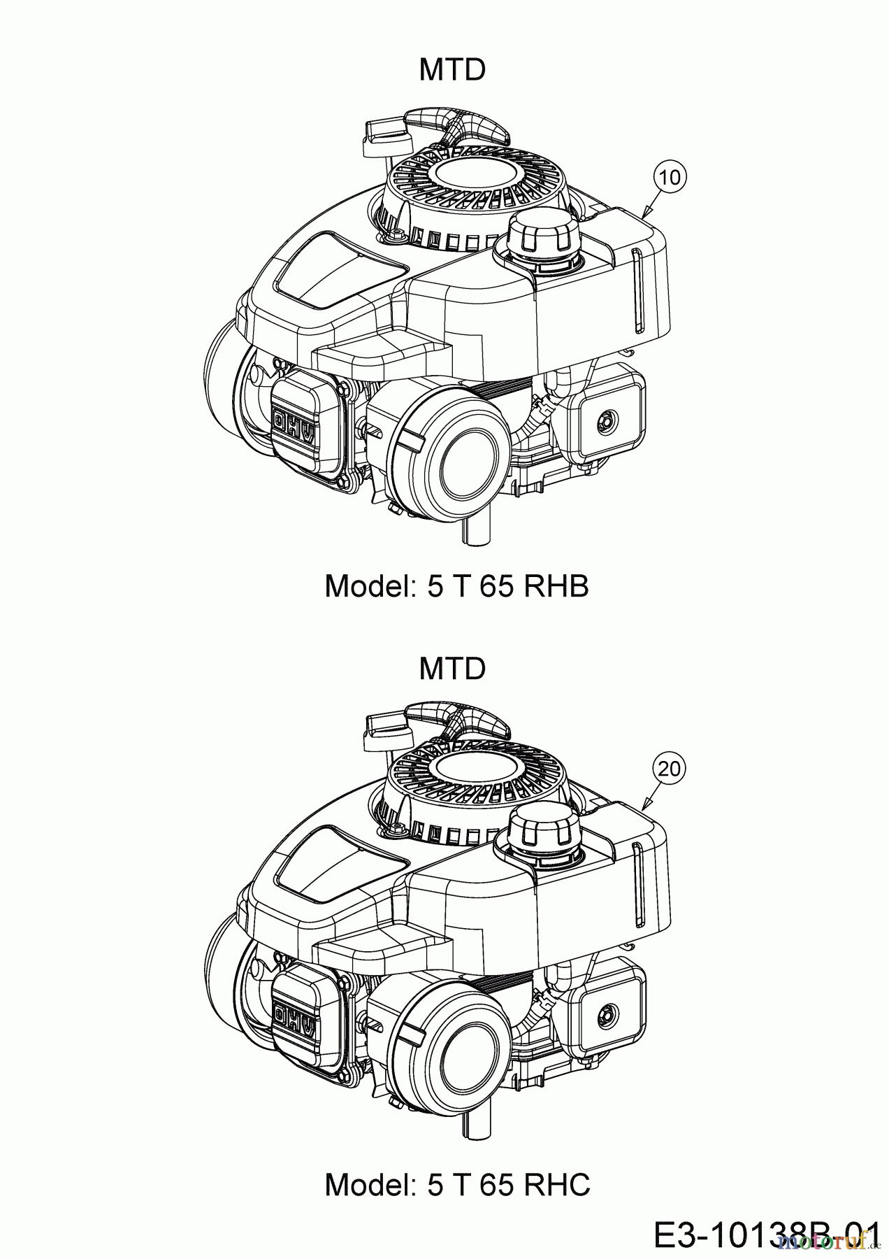 Cub Cadet Motormäher mit Antrieb LM3 CRC46S 12BBTVSC603 (2019) Motor MTD