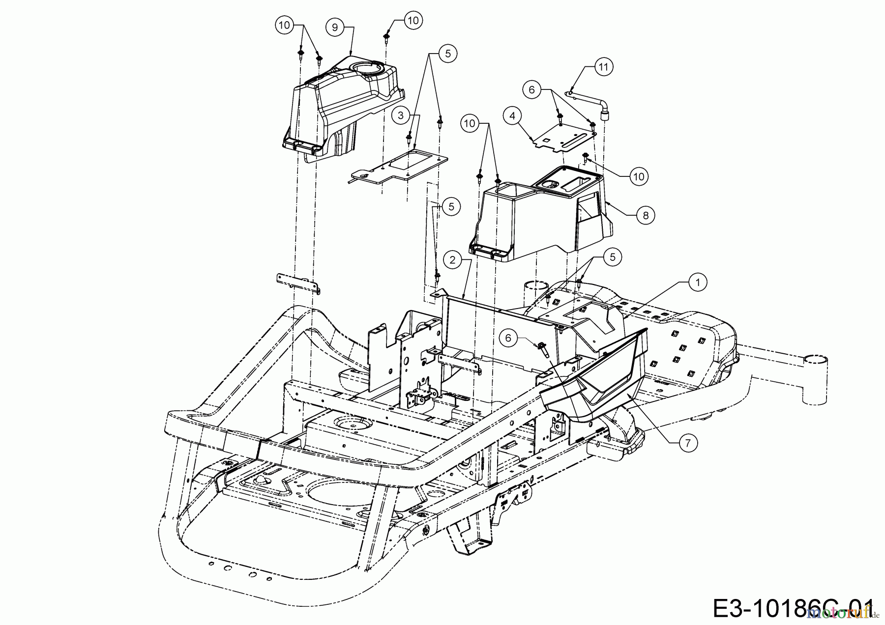 Cub Cadet Zero Turn XZ5 L107 17AAEACS603 (2020) Verkleidungen