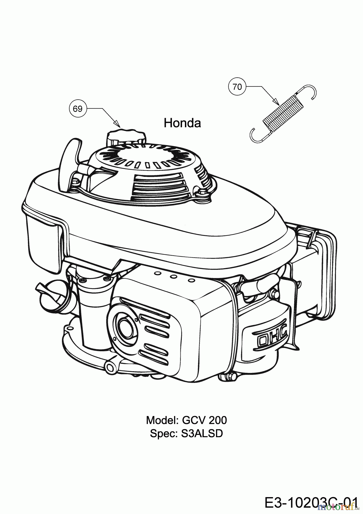 Cub Cadet Motormäher mit Antrieb XM2 ER53 12AQZALQ603 (2019) Motor Honda, Zugfeder