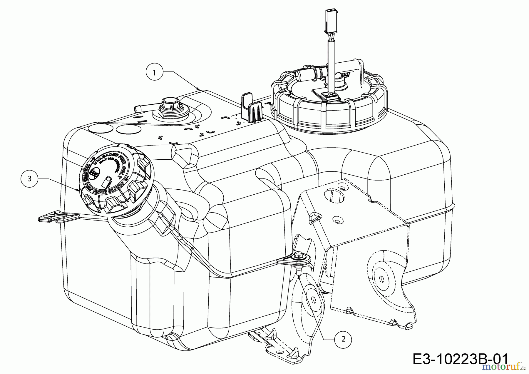 Cub Cadet Rasentraktoren XT2 PS117I 13BZA1CN603 (2020) Tank