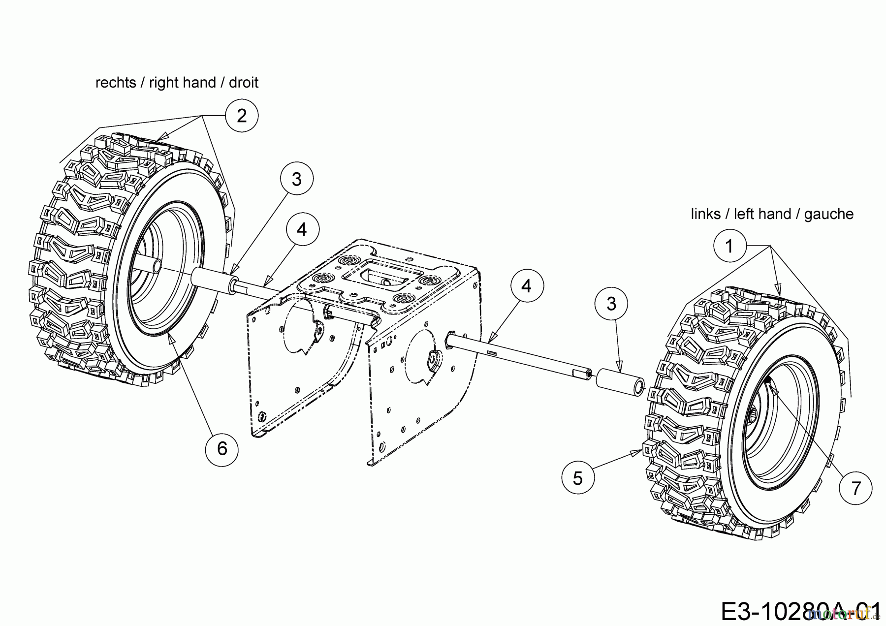 Cub Cadet Schneefräsen XS3 71 SWE 31AY5EVY603 (2021) Räder 16x6.5