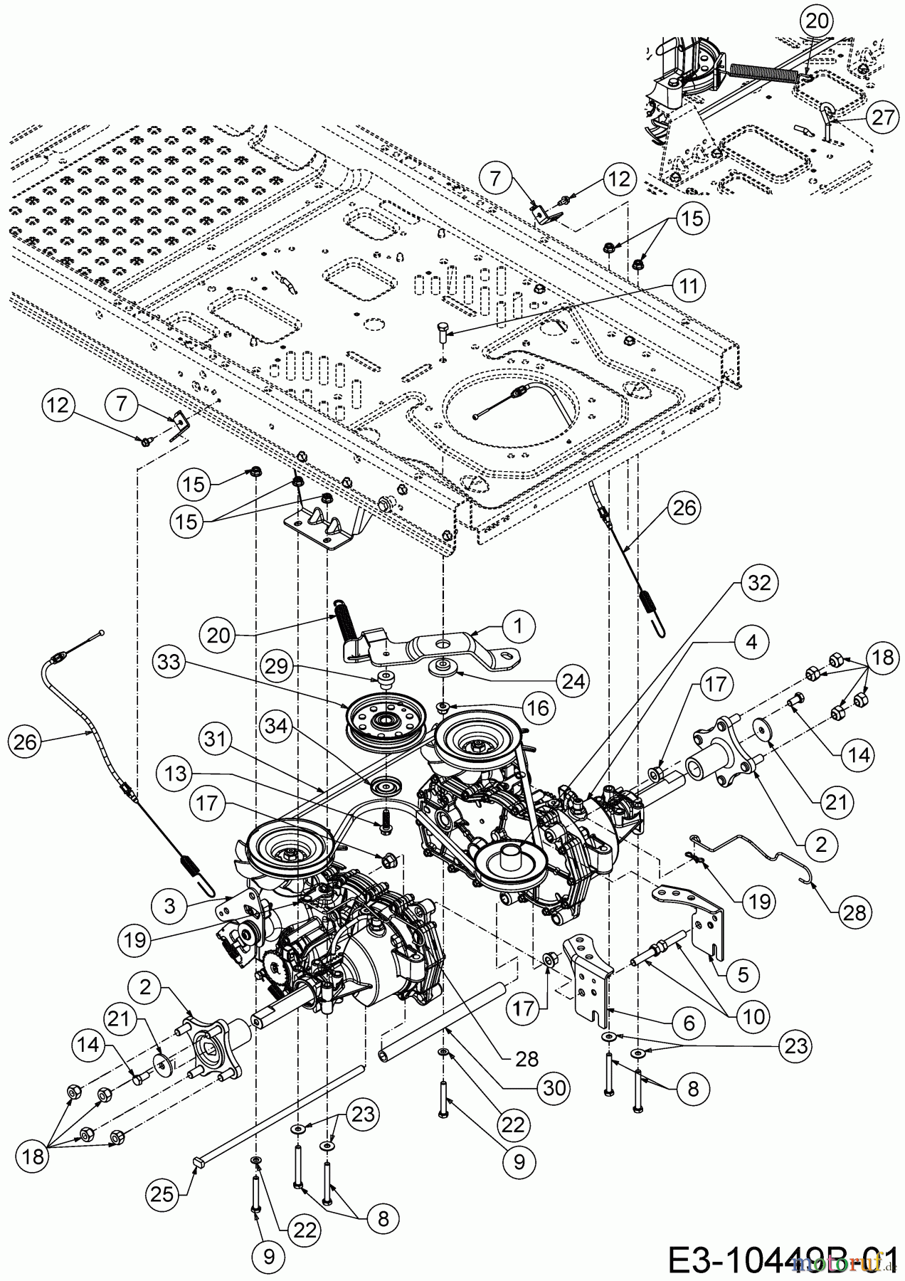 Cub Cadet Zero Turn XZ1 127 17CICACQ603 (2019) Fahrantrieb